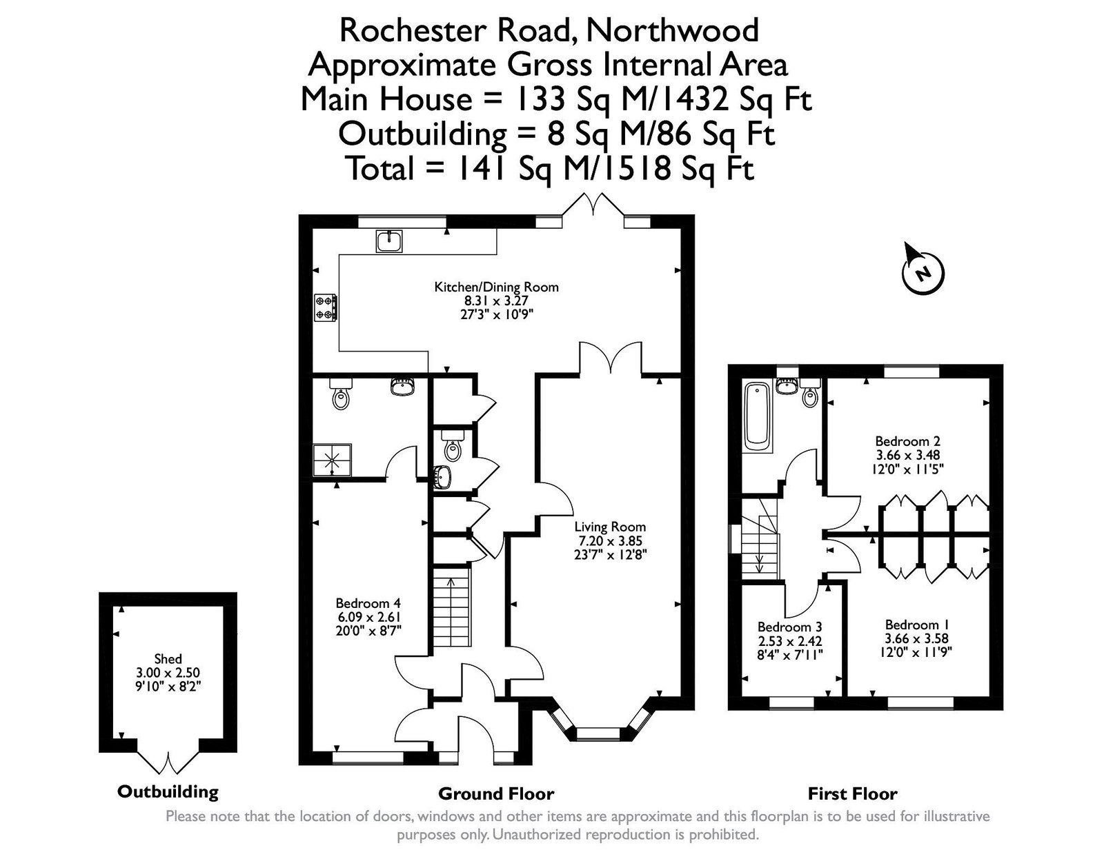 4, Rochester Road, Northwood floorplan