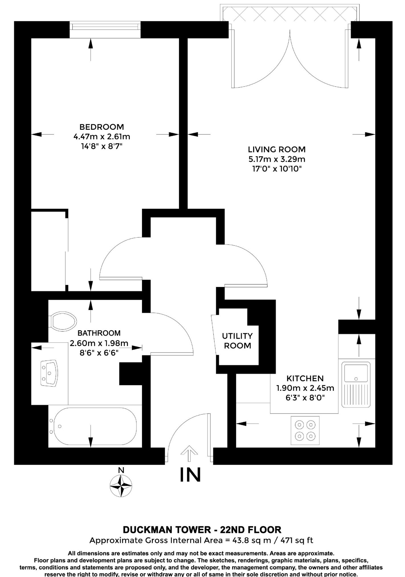 1 Bedrooms Flat for sale in Duckman Tower, Lincoln Plaza, Canary Wharf, London E14