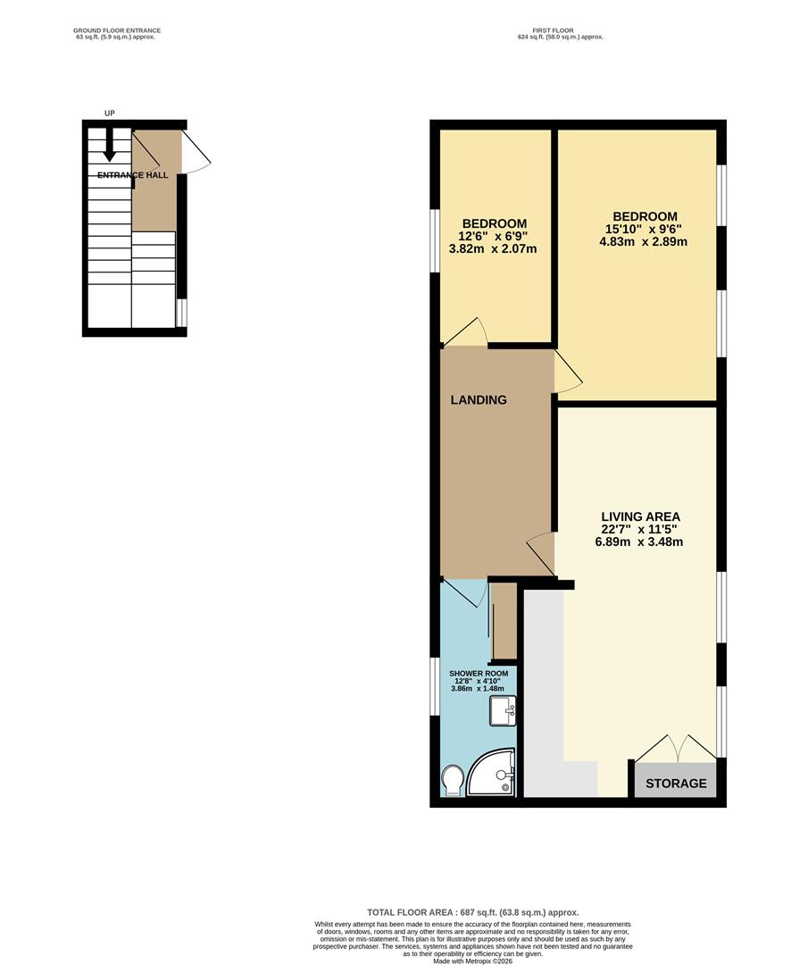 3 The Butter Market, Church Street, Tywardreath floorplan
