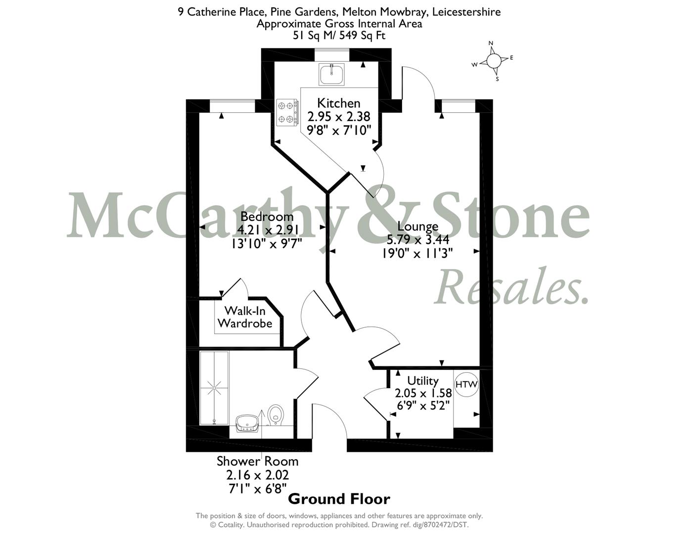 9 Catherine Place, Scalford Road, Melton Mowbray floorplan