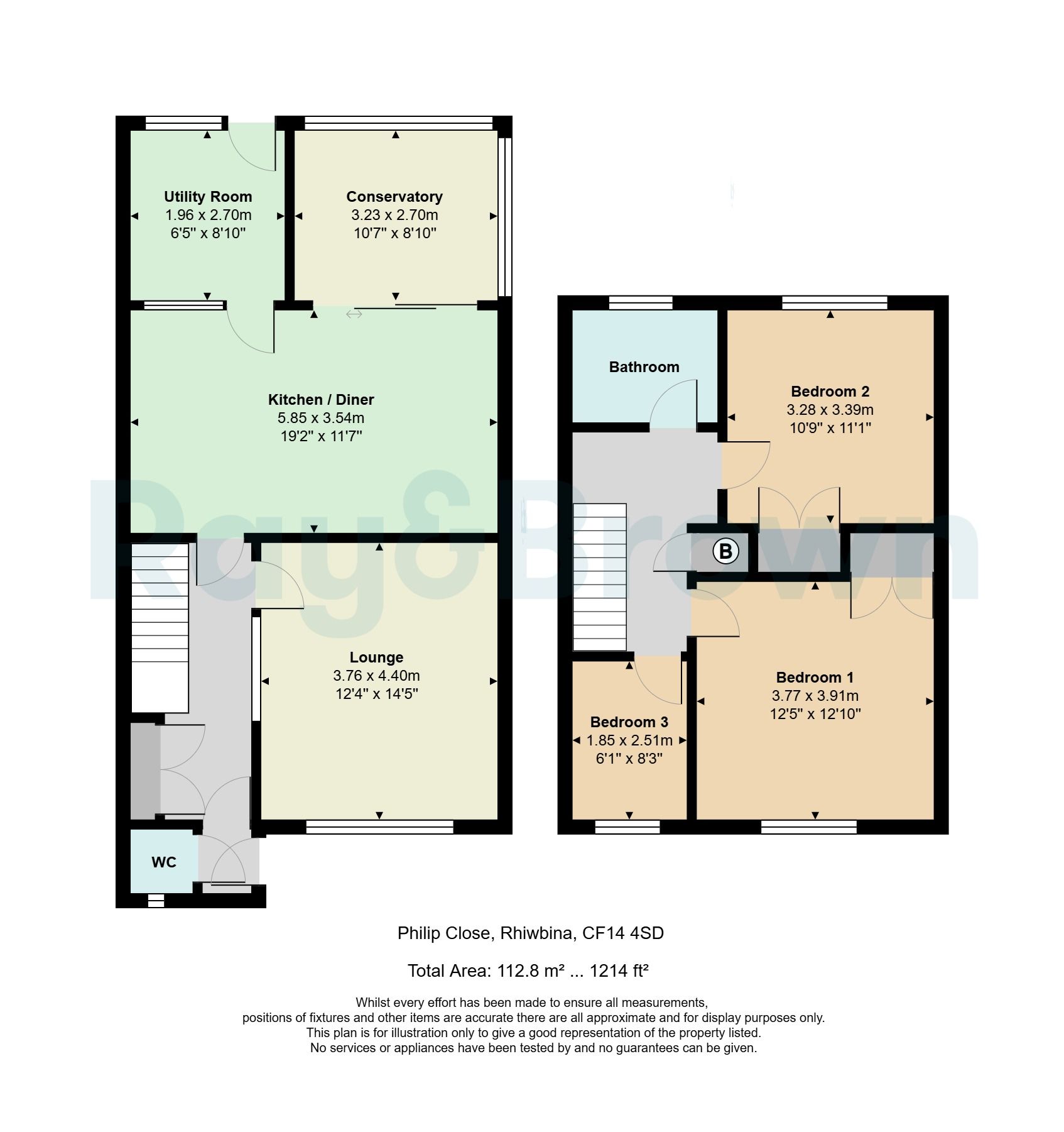 9 Philip Close, Cardiff floorplan