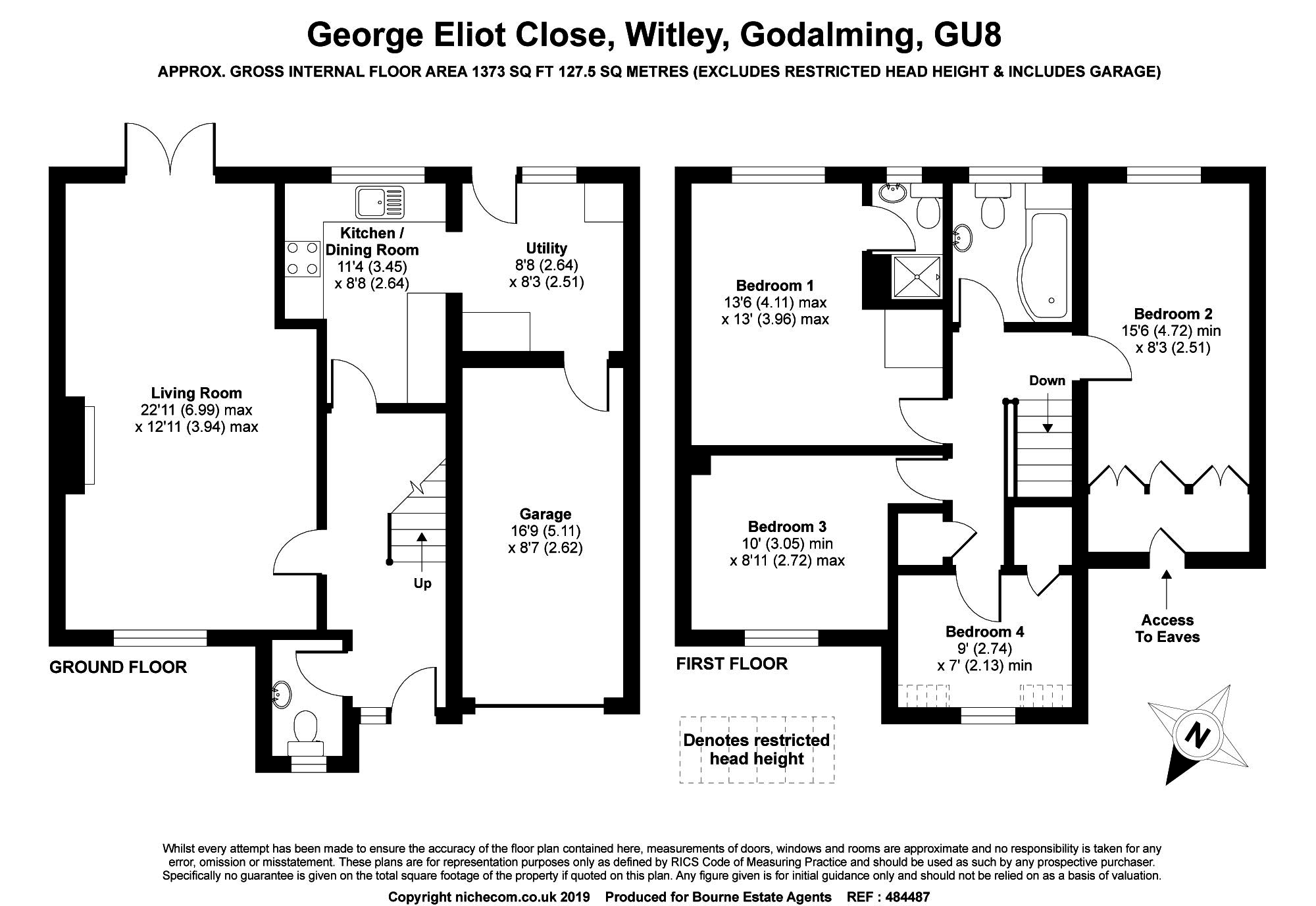 4 Bedrooms Link-detached house for sale in George Eliot Close, Witley, Godalming GU8
