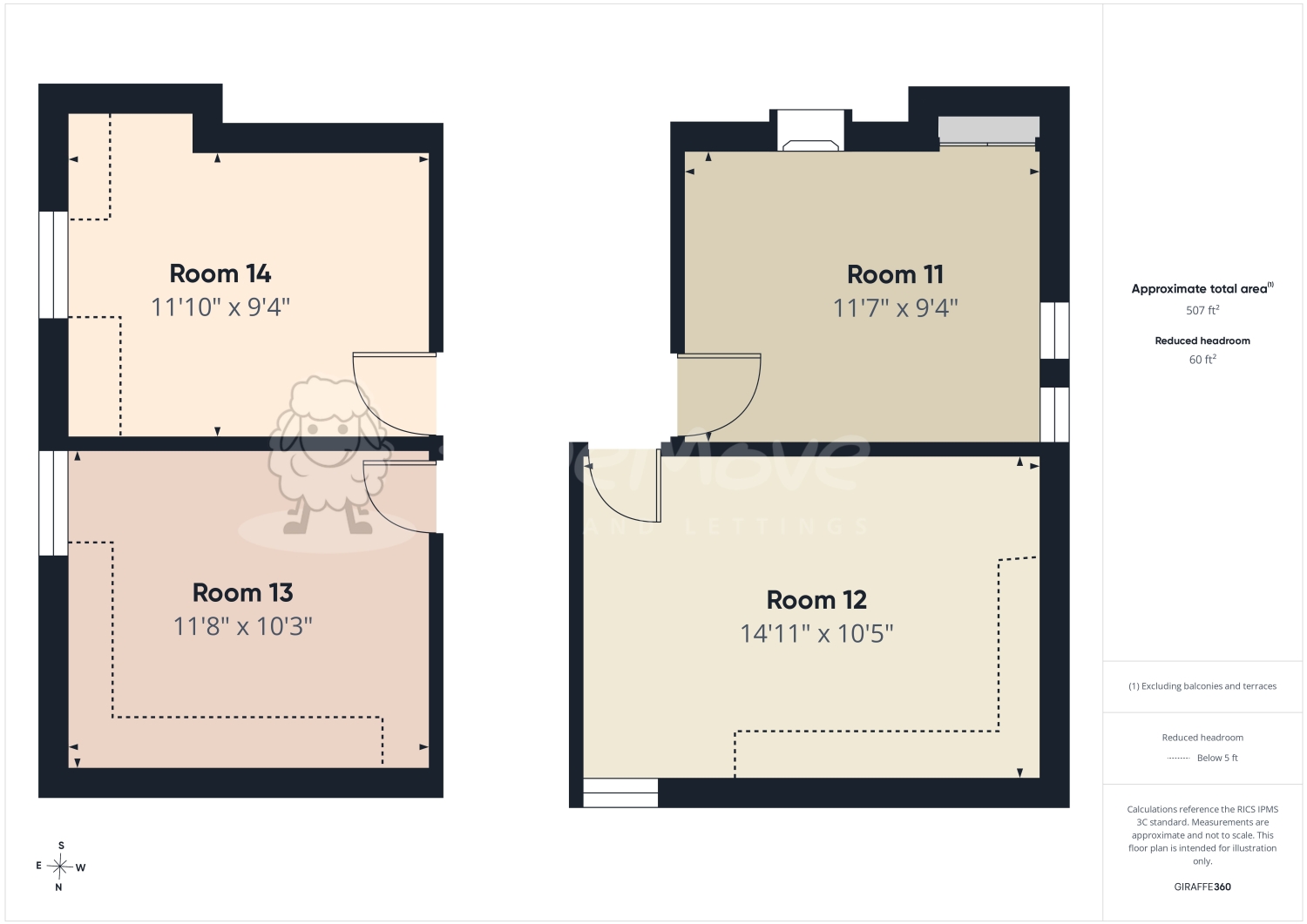 Room 12, 10, Westbourne Gardens, Folkestone floorplan
