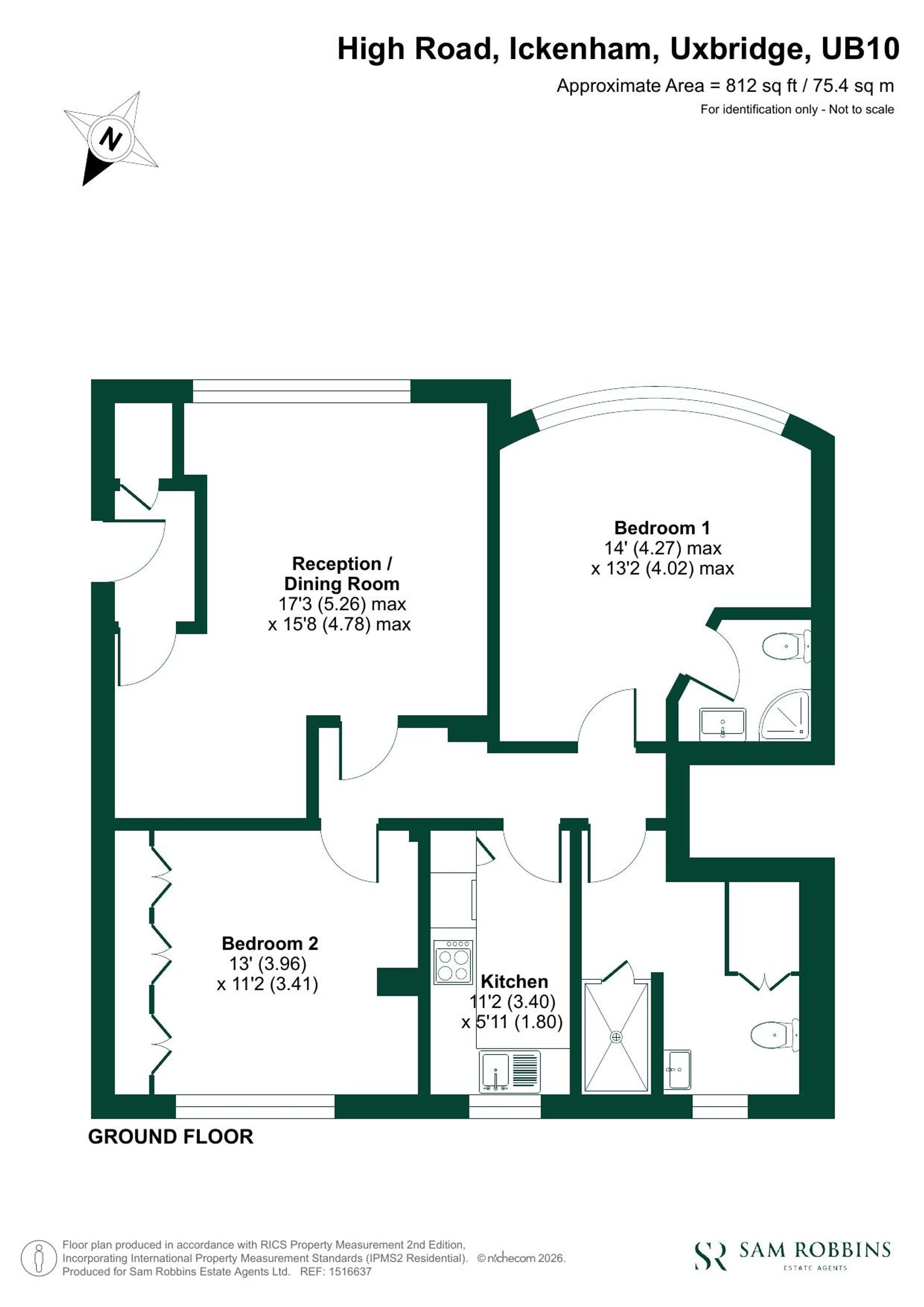 2 Jaykay House, Uxbridge floorplan