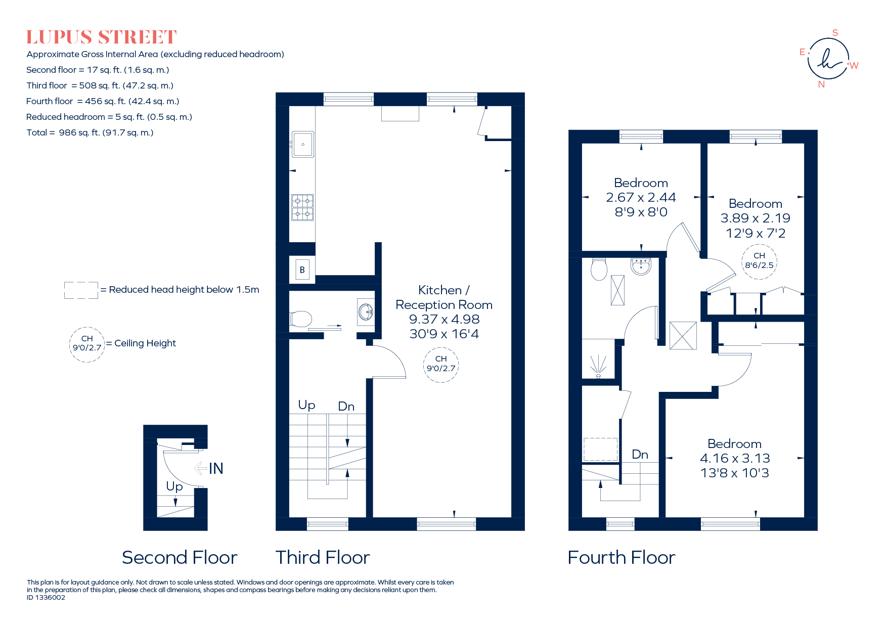 Top Floor Flat, 8, Lupus Street, London floorplan
