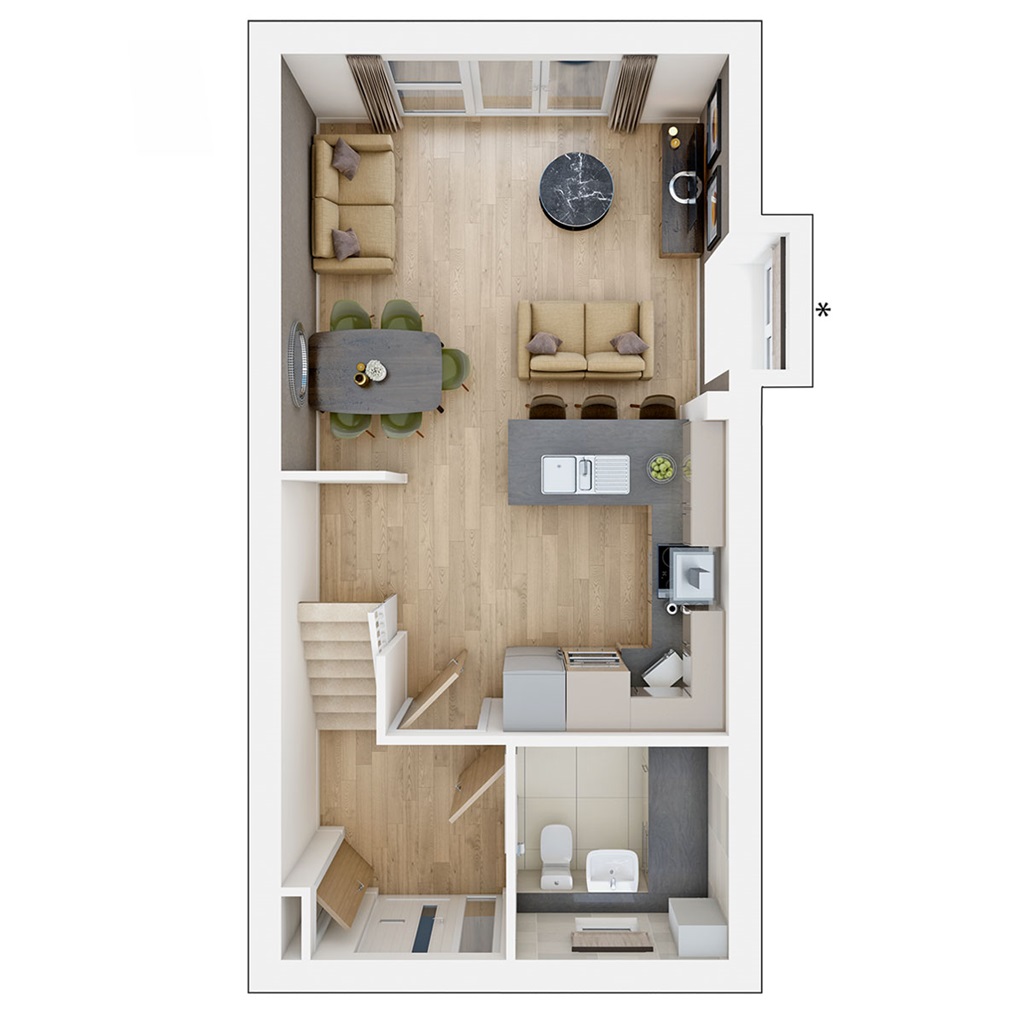 The Harrton - Plot 284, Burghley Green At West Cambourne, Dobbins Avenue, West Cambourne floorplan