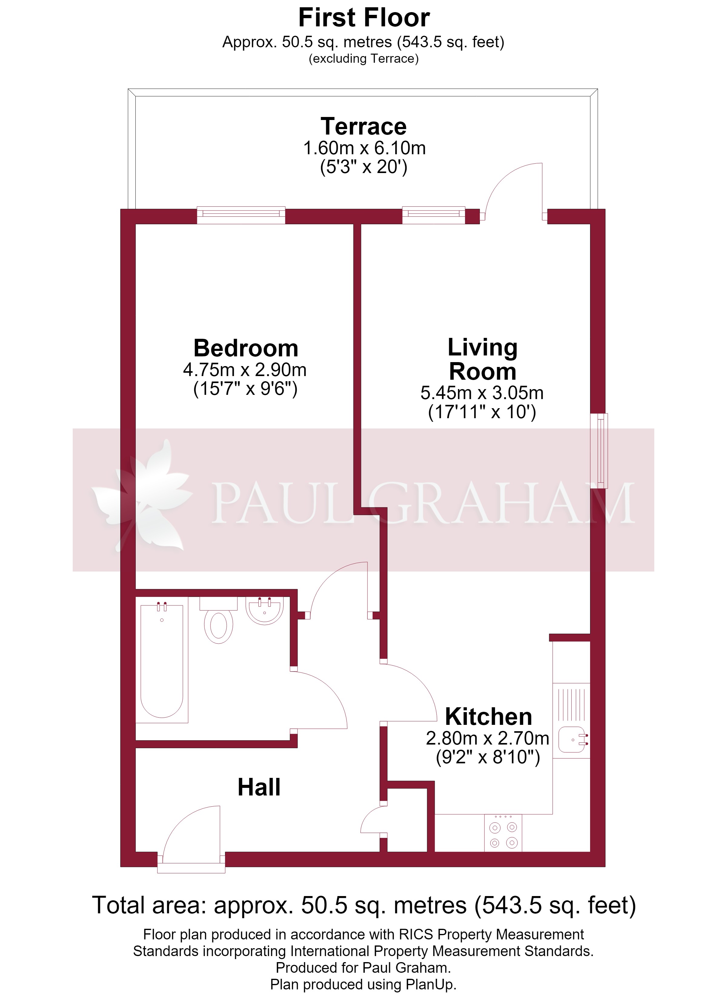 5 Saxon House, 170, London Road, Hackbridge floorplan