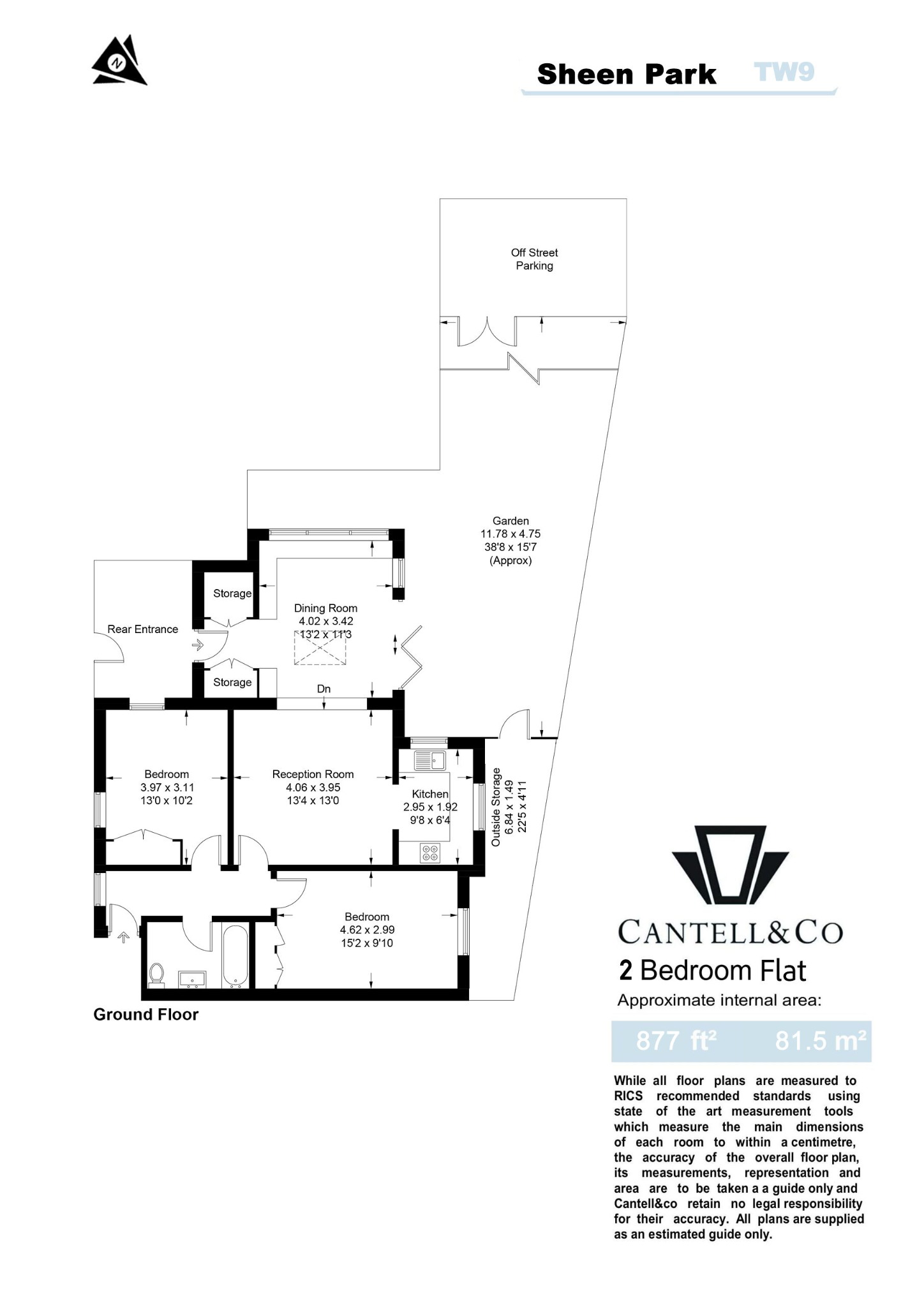Flat3 36 Sheen Park, Richmond, Surrey floorplan