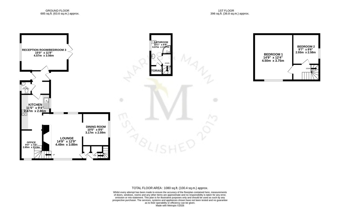 Rudlands, Valley Lane, Stowmarket floorplan