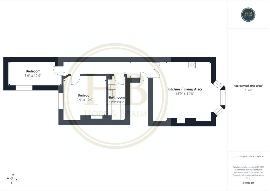 Flat 3, 13 Windsor Terrace, Whitby floorplan