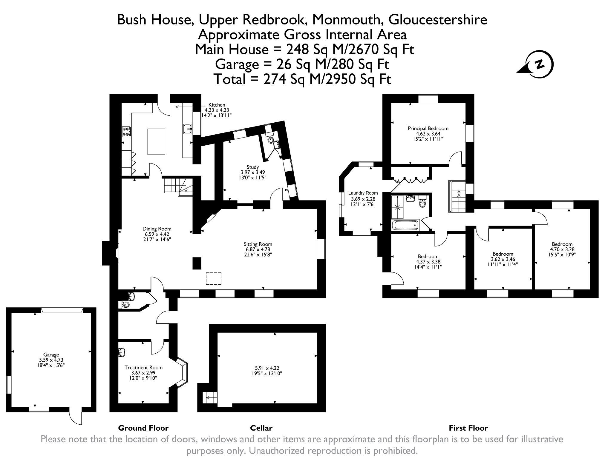 Bush House, Redbrook, Monmouth floorplan