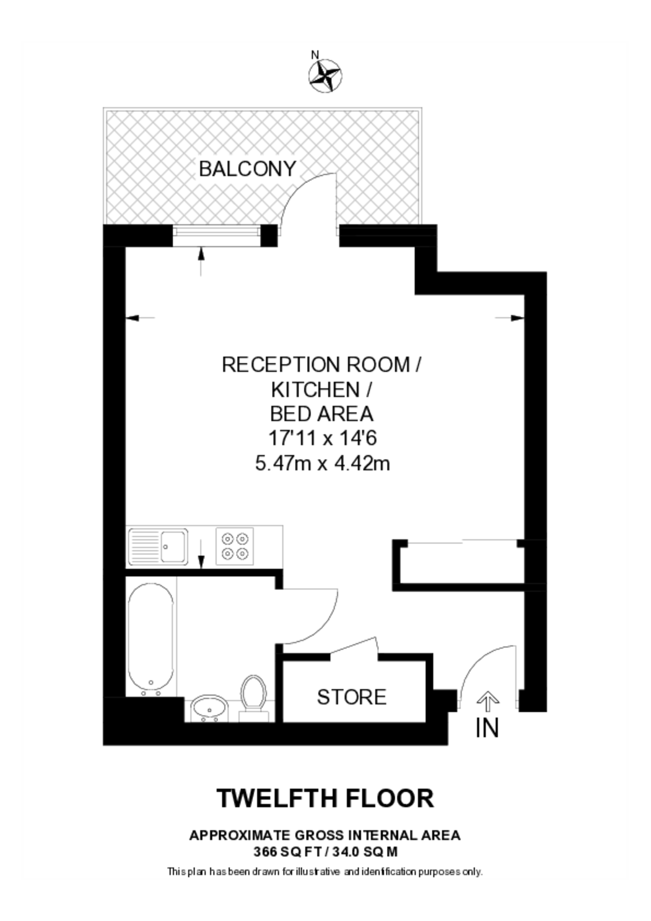 Maine Tower, E14, Canary Wharf floorplan
