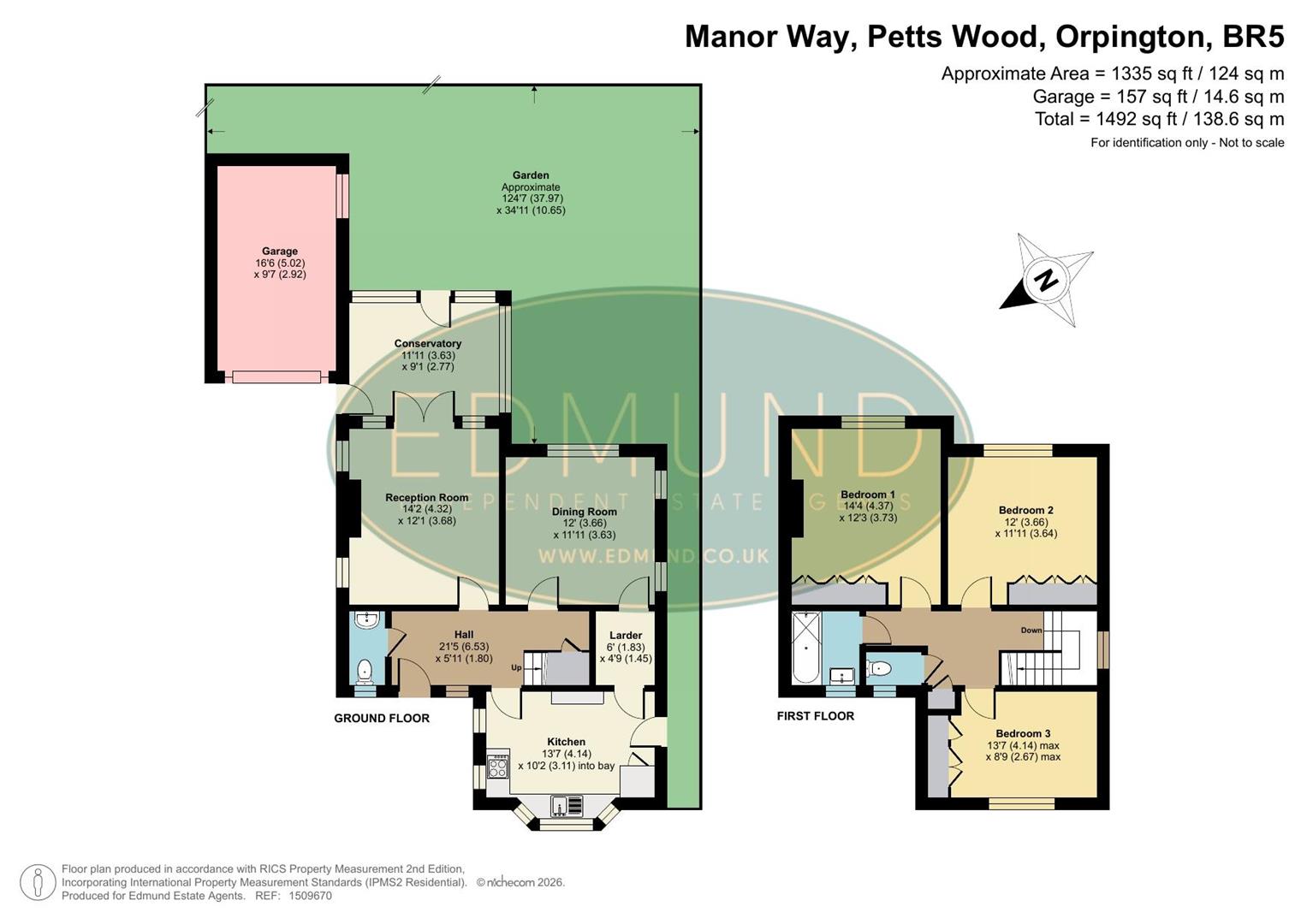 64, Manor Way, Petts Wood floorplan