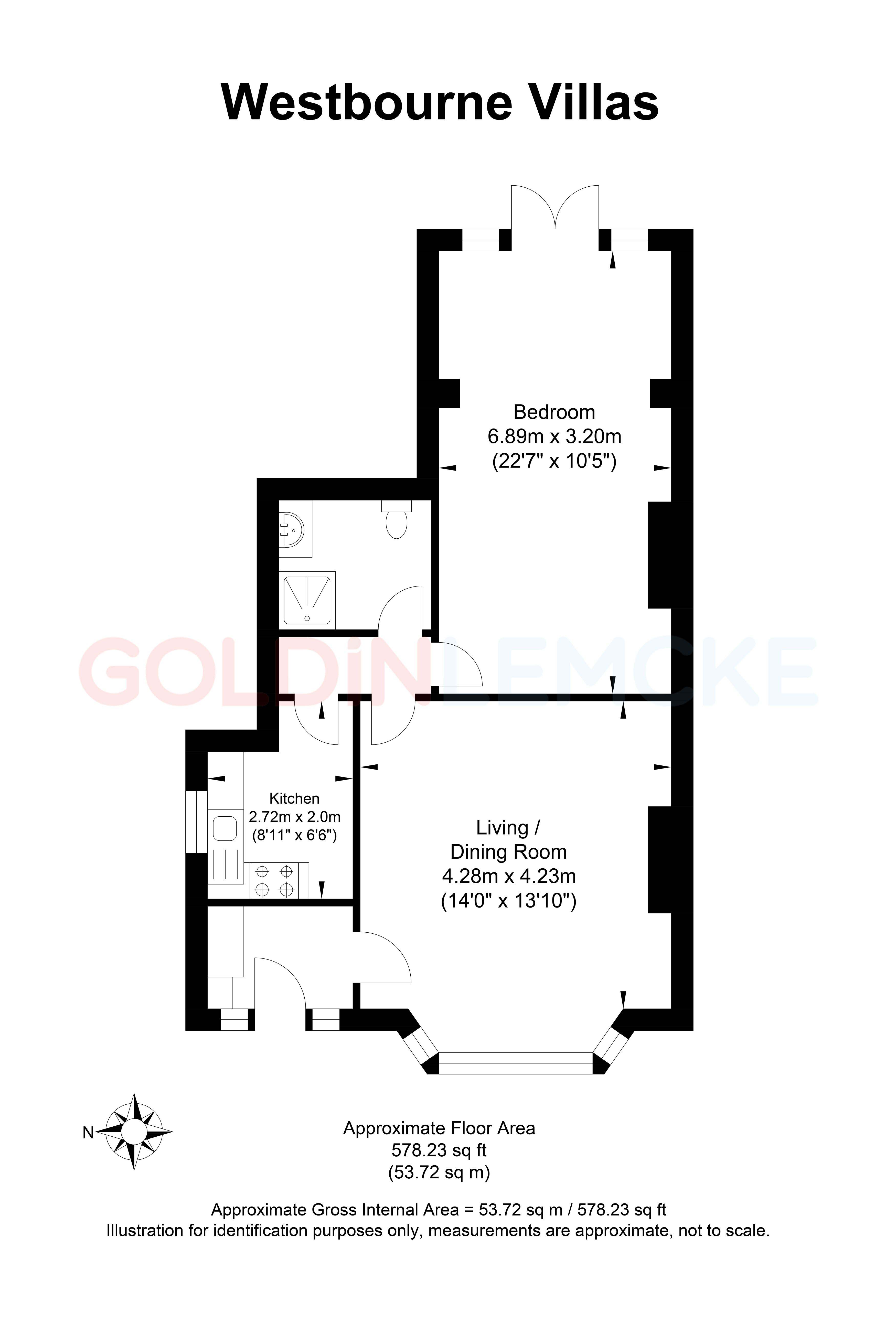 Westbourne Villas, Hove BN3, 1 bedroom flat for sale 64450393