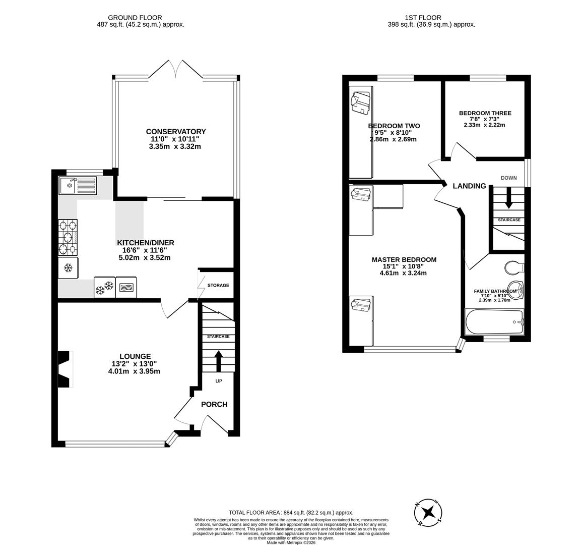 391, Leyland Road, Preston floorplan
