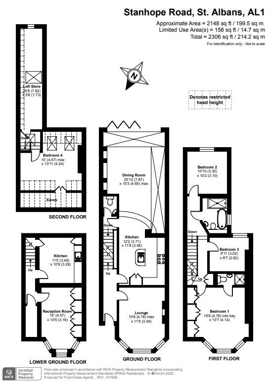 Stanhope Road, St. Albans, Hertfordshire AL1, 4 bedroom terraced house