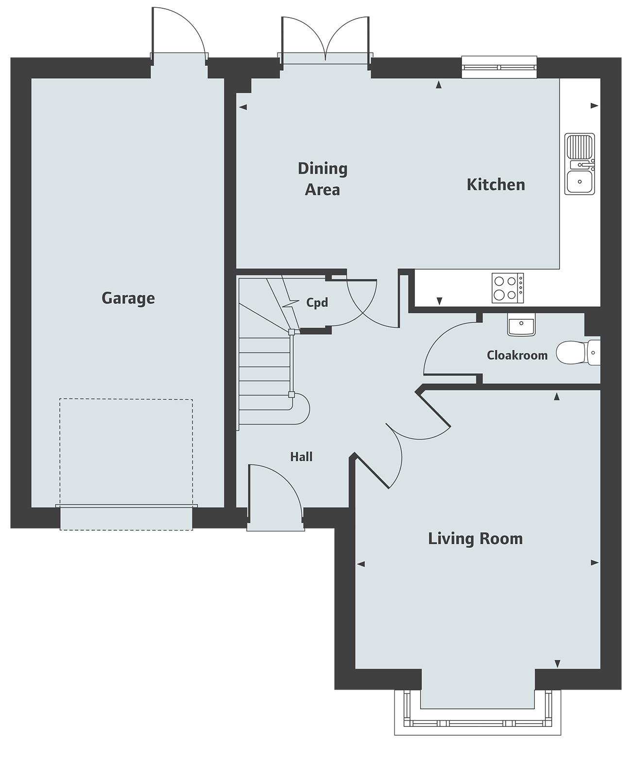 New home, 4 bed detached house for sale in "The Grainger" at Coventry