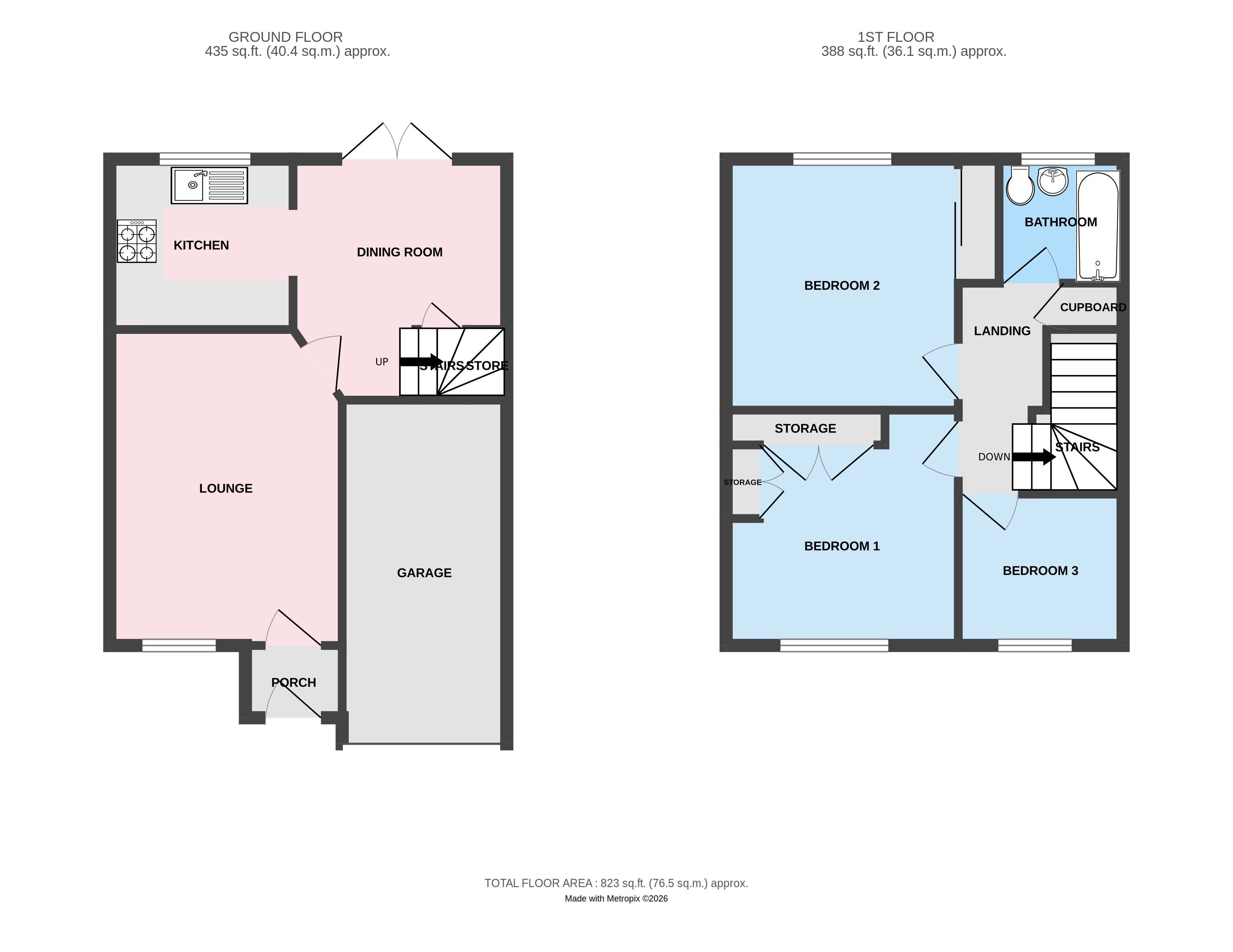 57, Leybourne Crescent, West Midlands floorplan