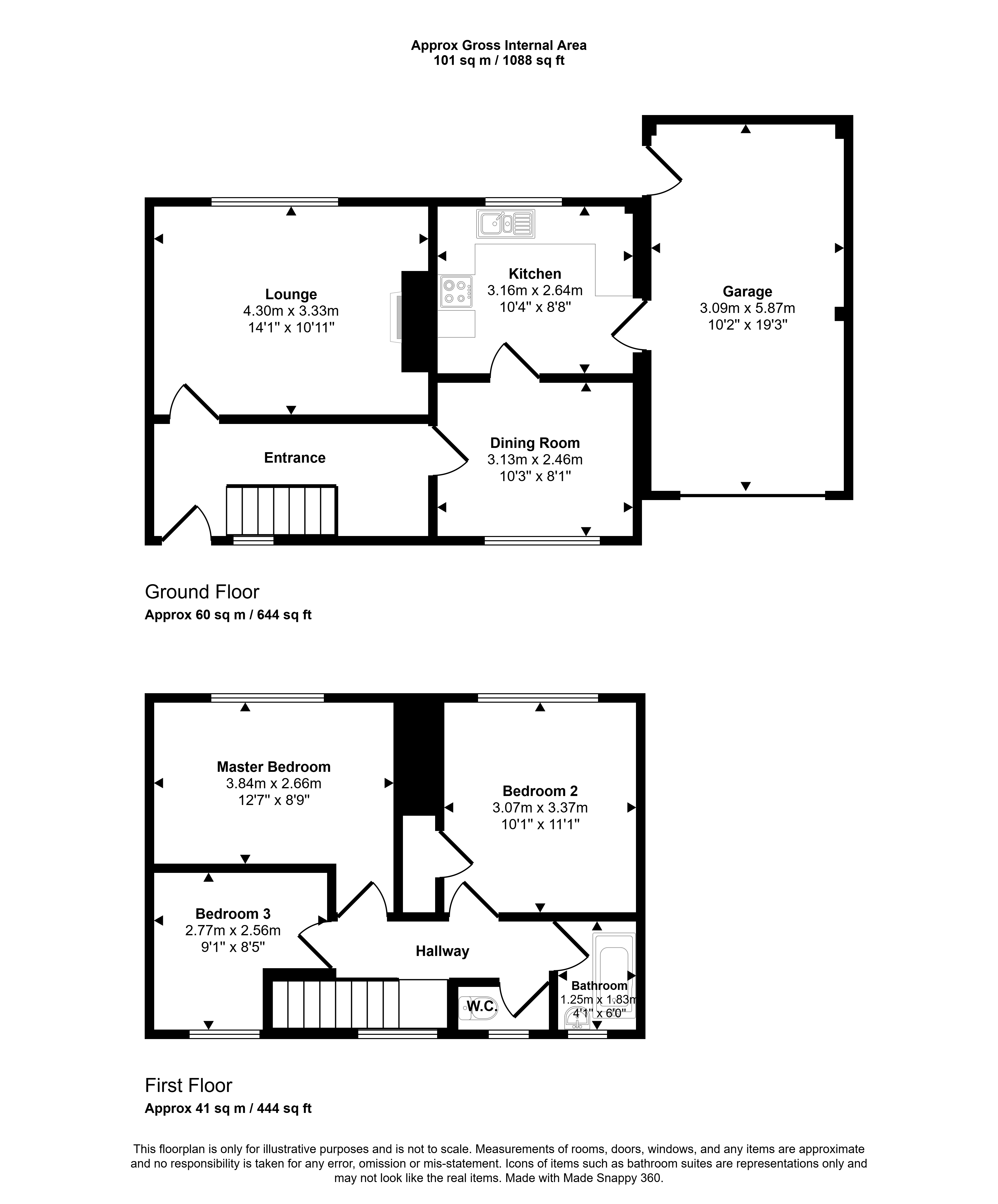 Grange Avenue, Bedlington floorplan