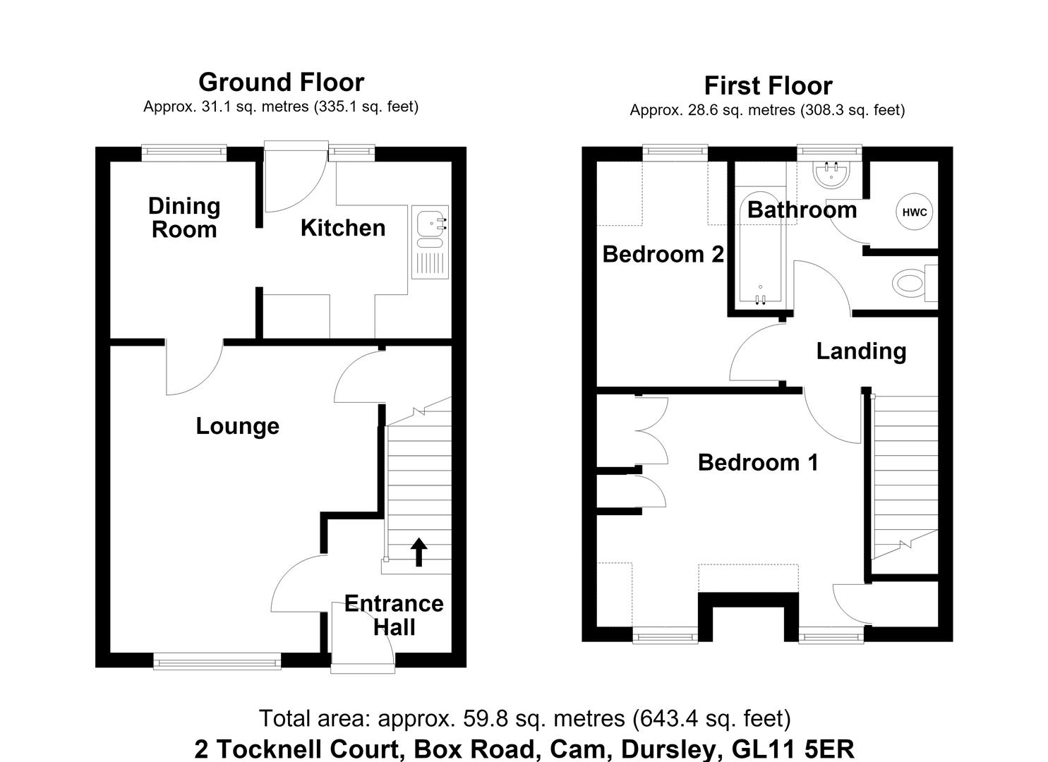 2 Tocknell Court, Box Road, Cam, Dursley floorplan