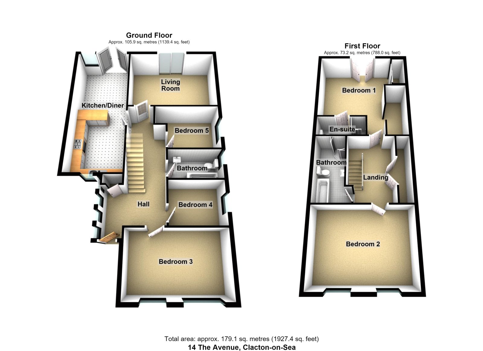 14 The Avenue, Great Clacton floorplan