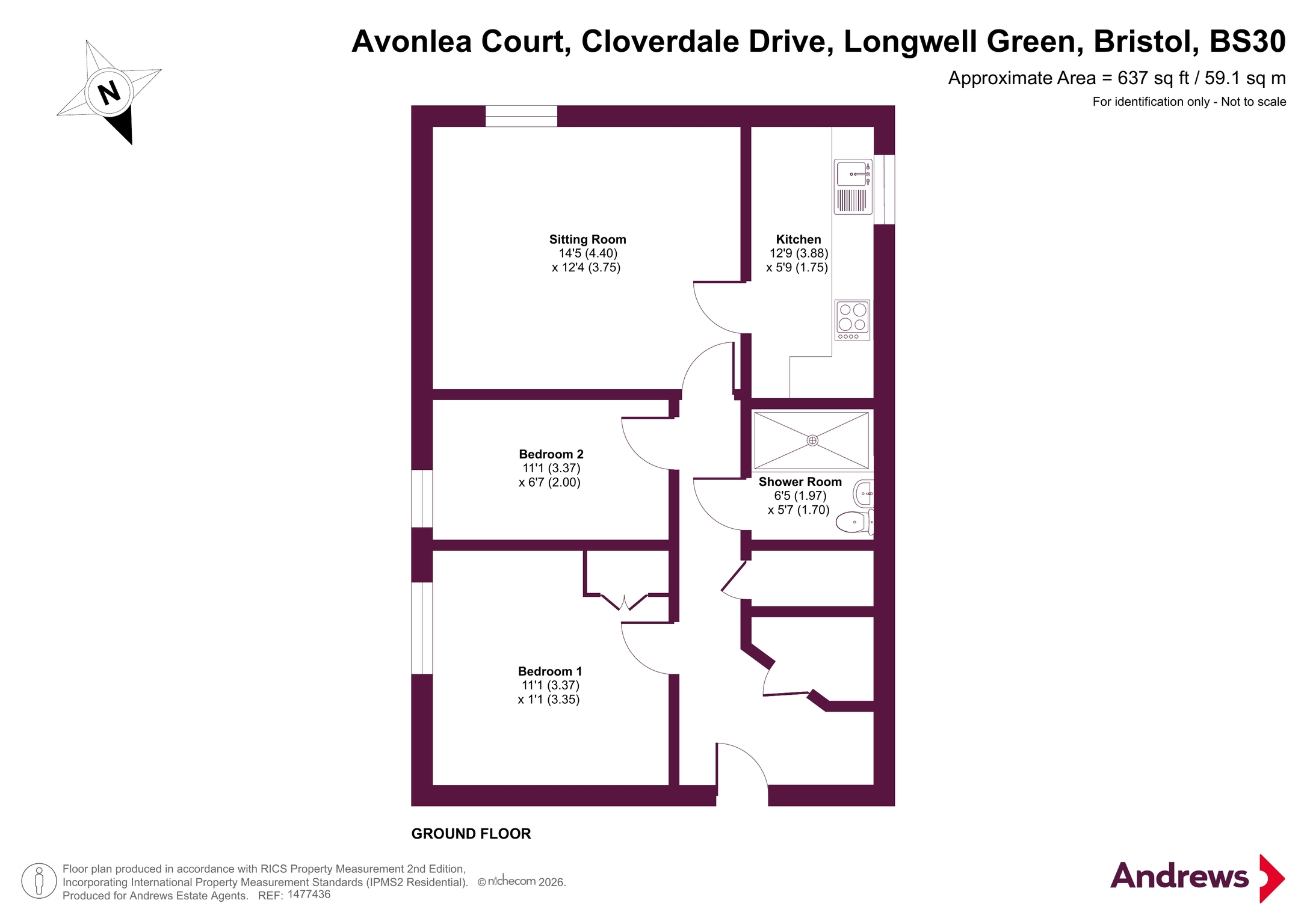 Flat 18, Avonlea Court,, Cloverdale Drive, Bristol floorplan