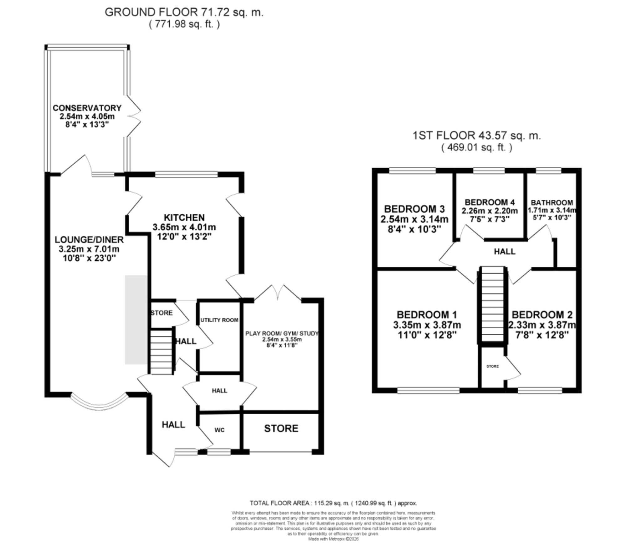47 Burrington Drive, Stoke-On-Trent floorplan