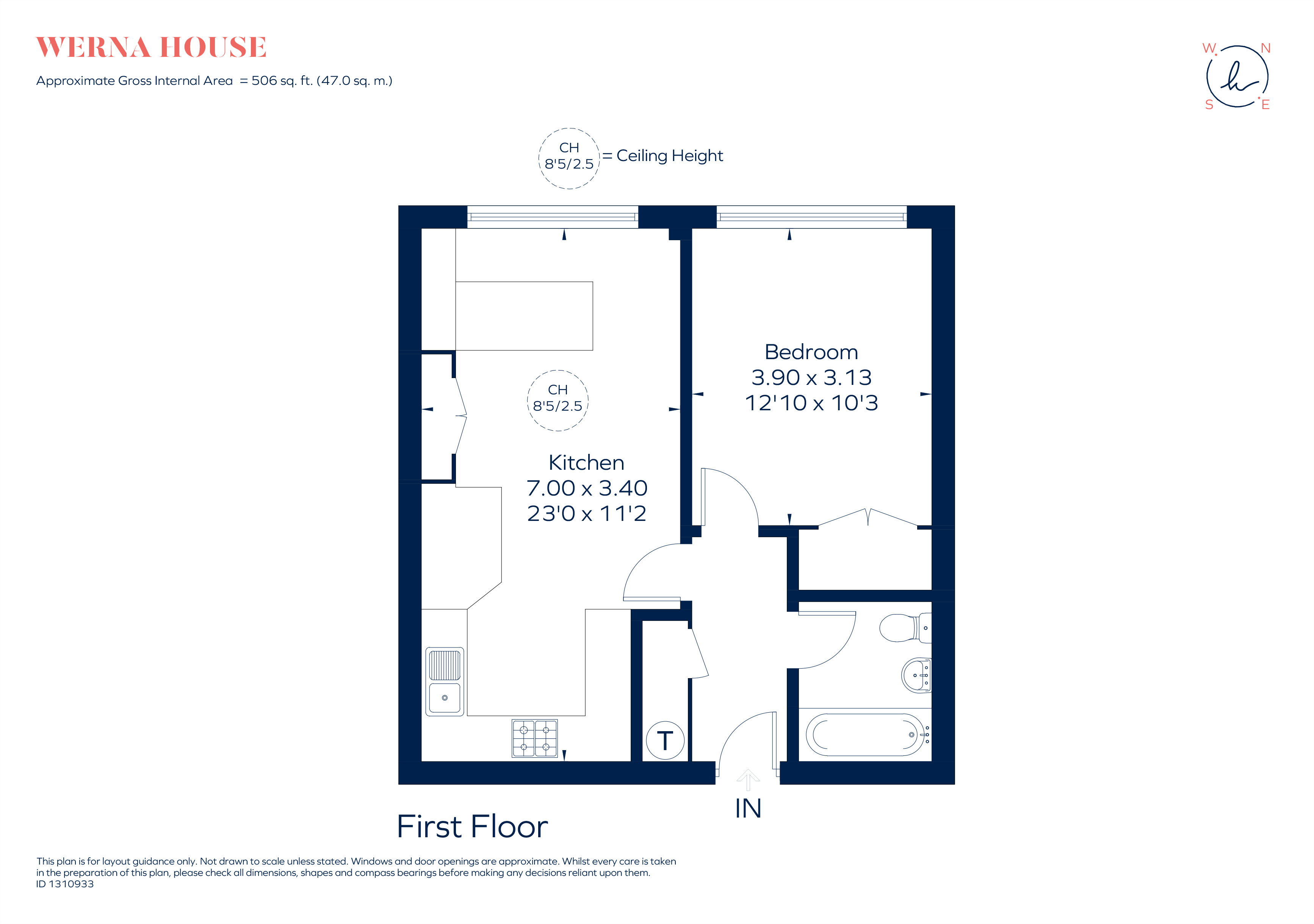 Flat 8, Werna House, 31, Monument Street, London floorplan