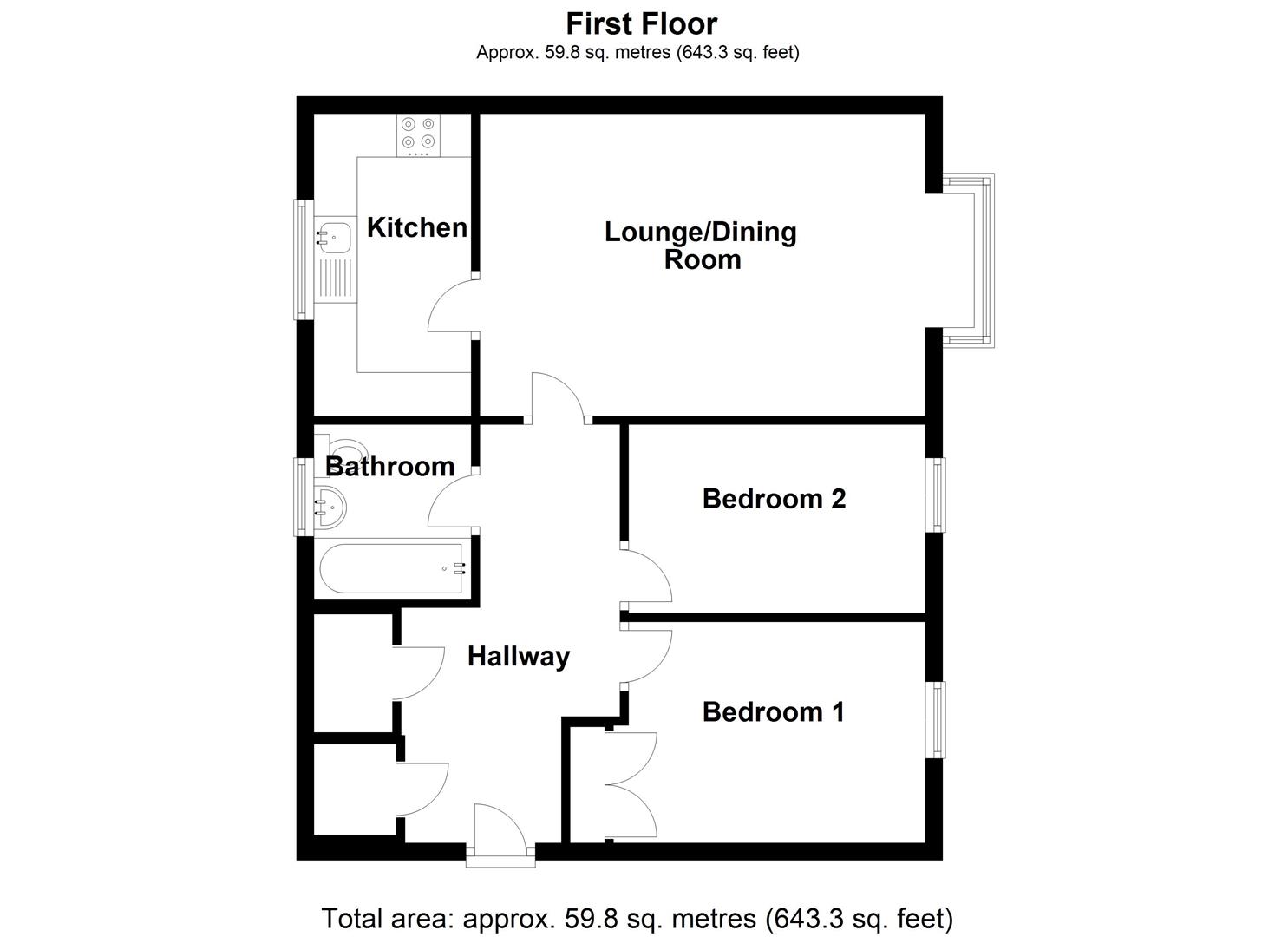 Heol Tre Forys, Caversham Park, Penarth CF64, 2 bedroom flat for sale