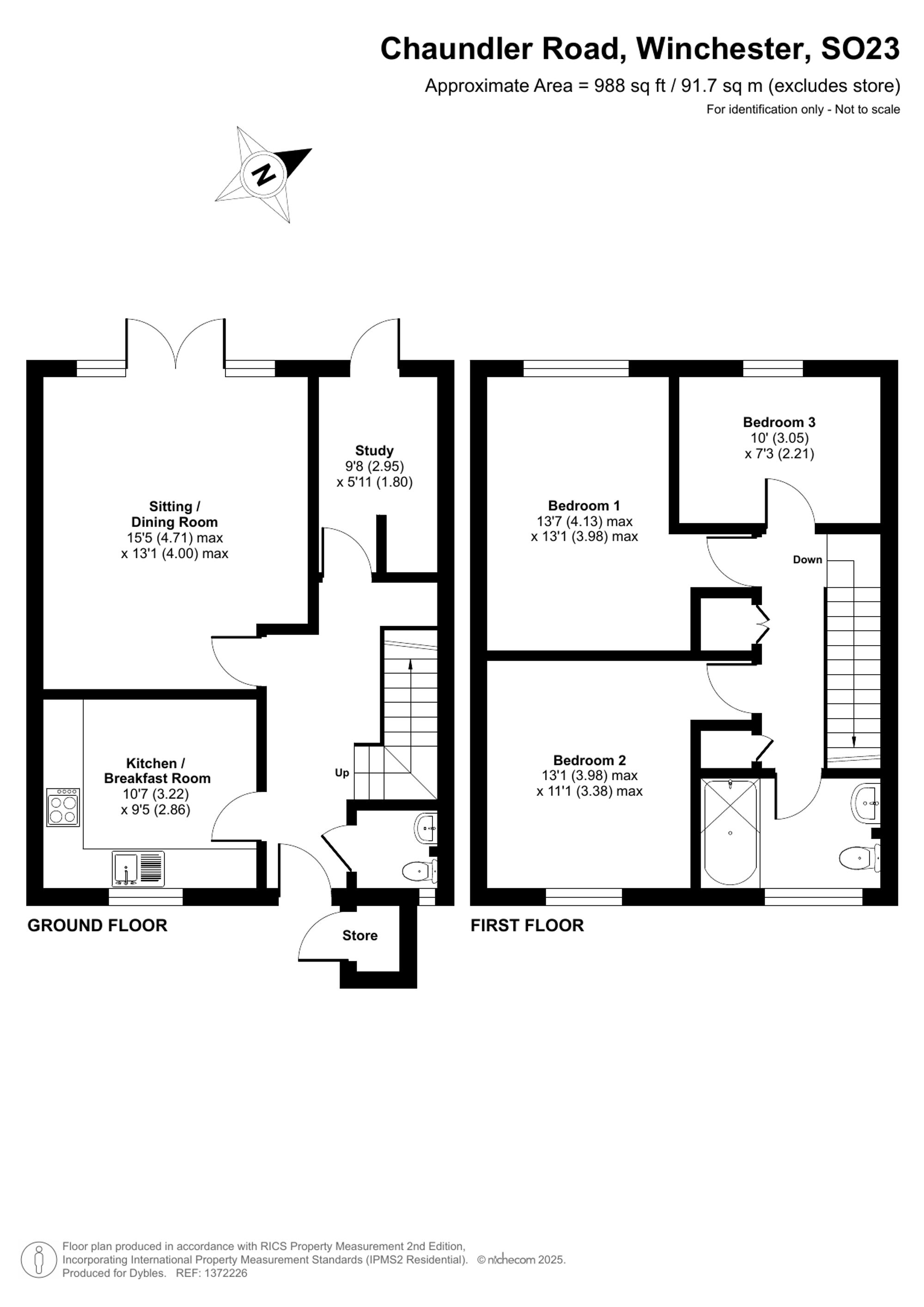 1 Chaundler Road, Winchester floorplan