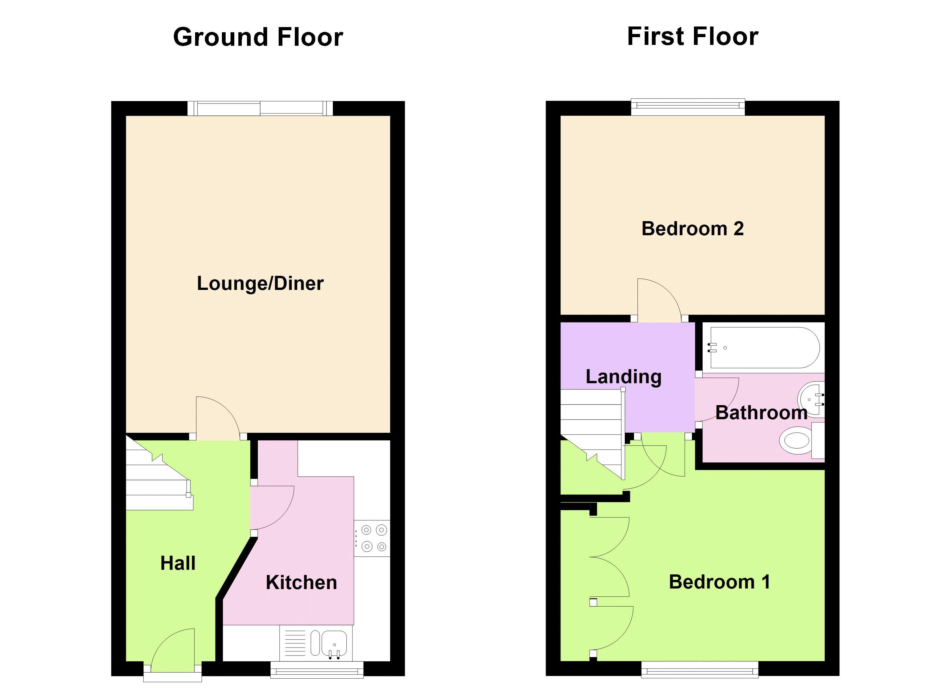 Spring Meadows, Trowbridge BA14, 2 bedroom terraced house to rent