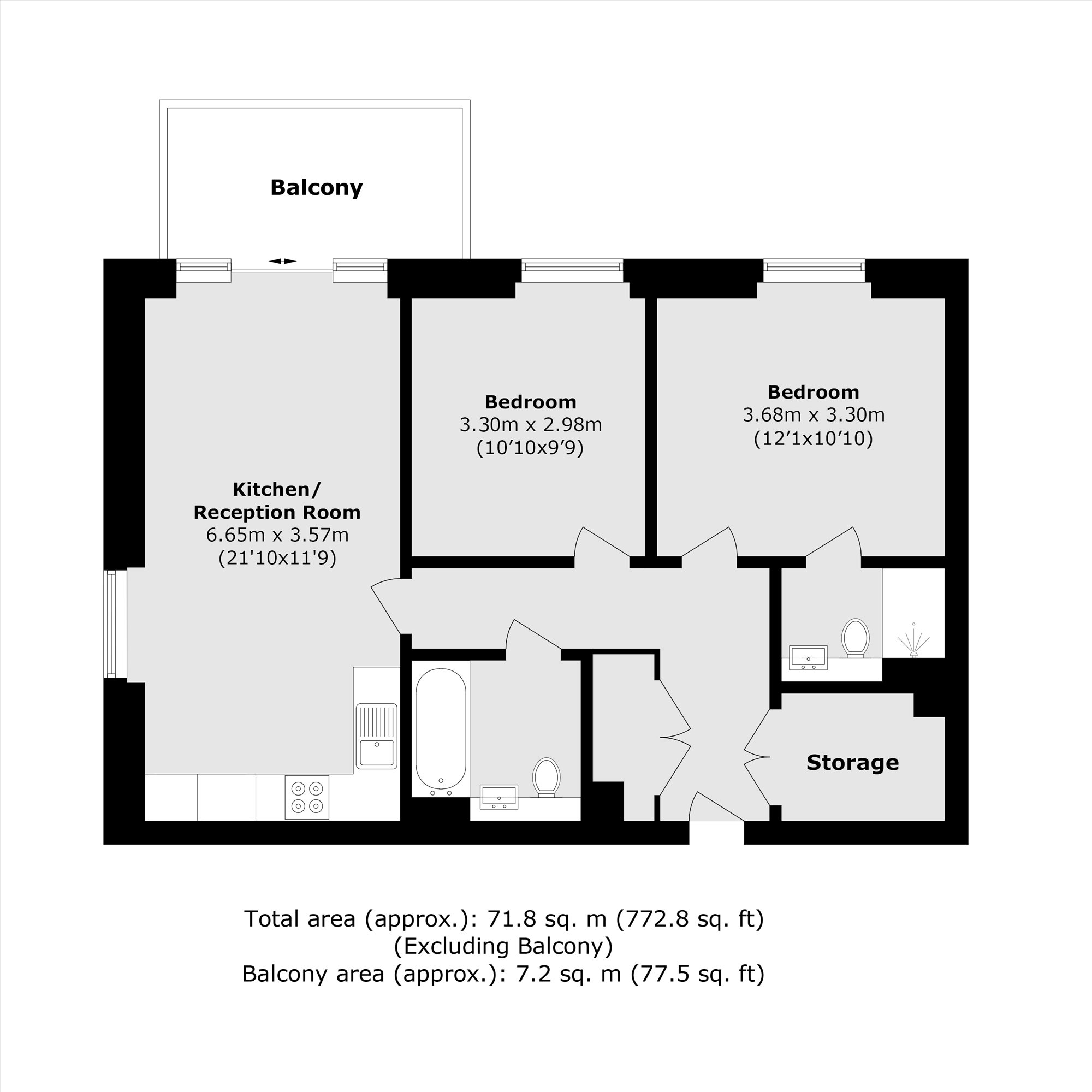 Flat 9, Eider Apartments, 73, Perryfield Way, London floorplan