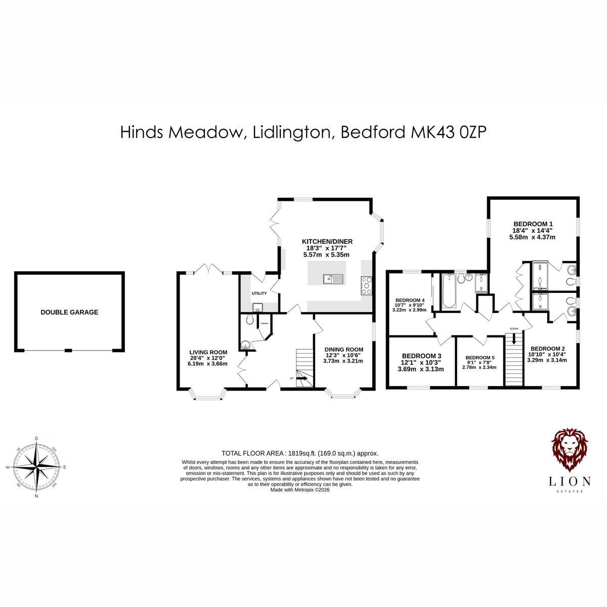 5, Hinds Meadow, Bedford floorplan