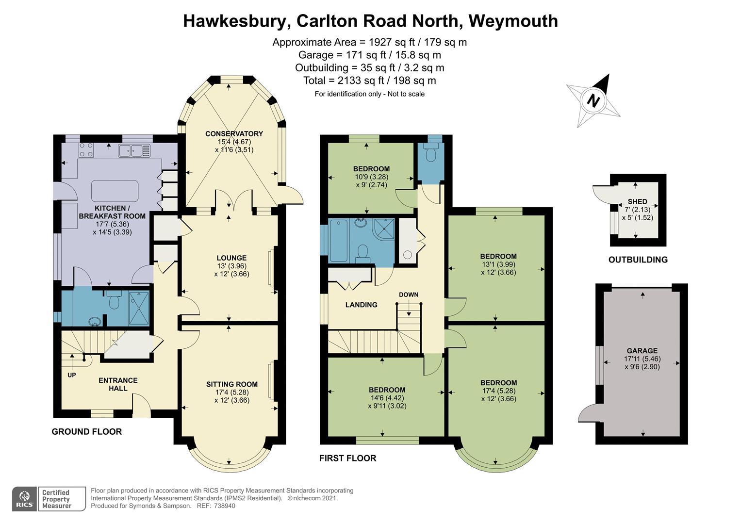 Hawkesbury, 12 Carlton Road North, Weymouth floorplan