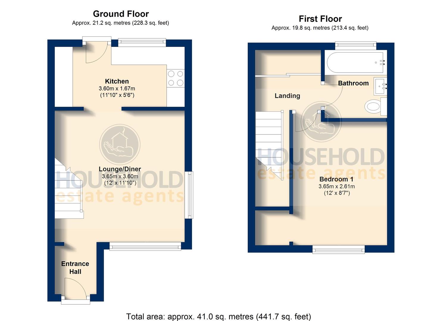 1 Bedrooms End terrace house to rent in Elveden Close, Luton LU2