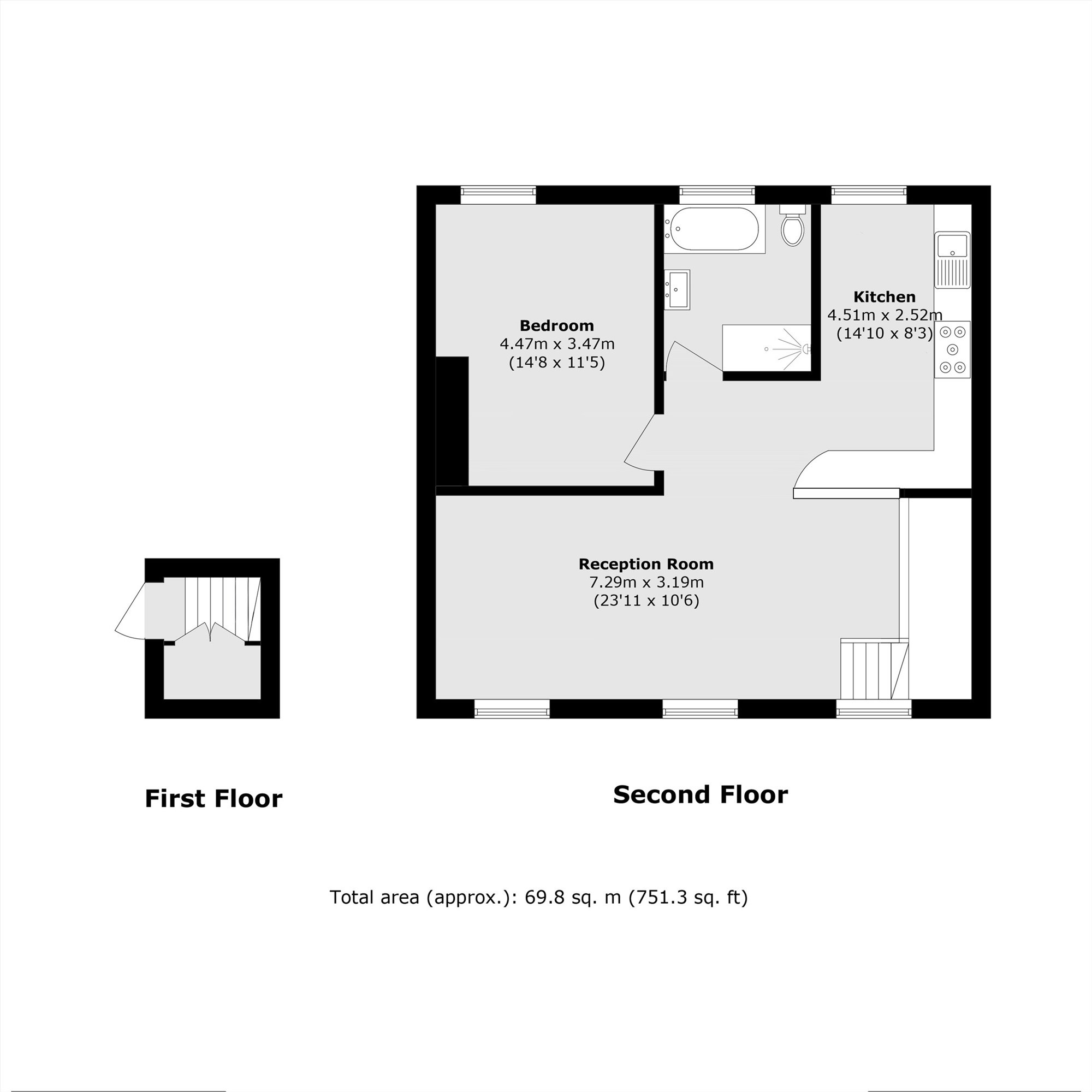 Flat 8, 92, French Street, Sunbury-On-Thames floorplan