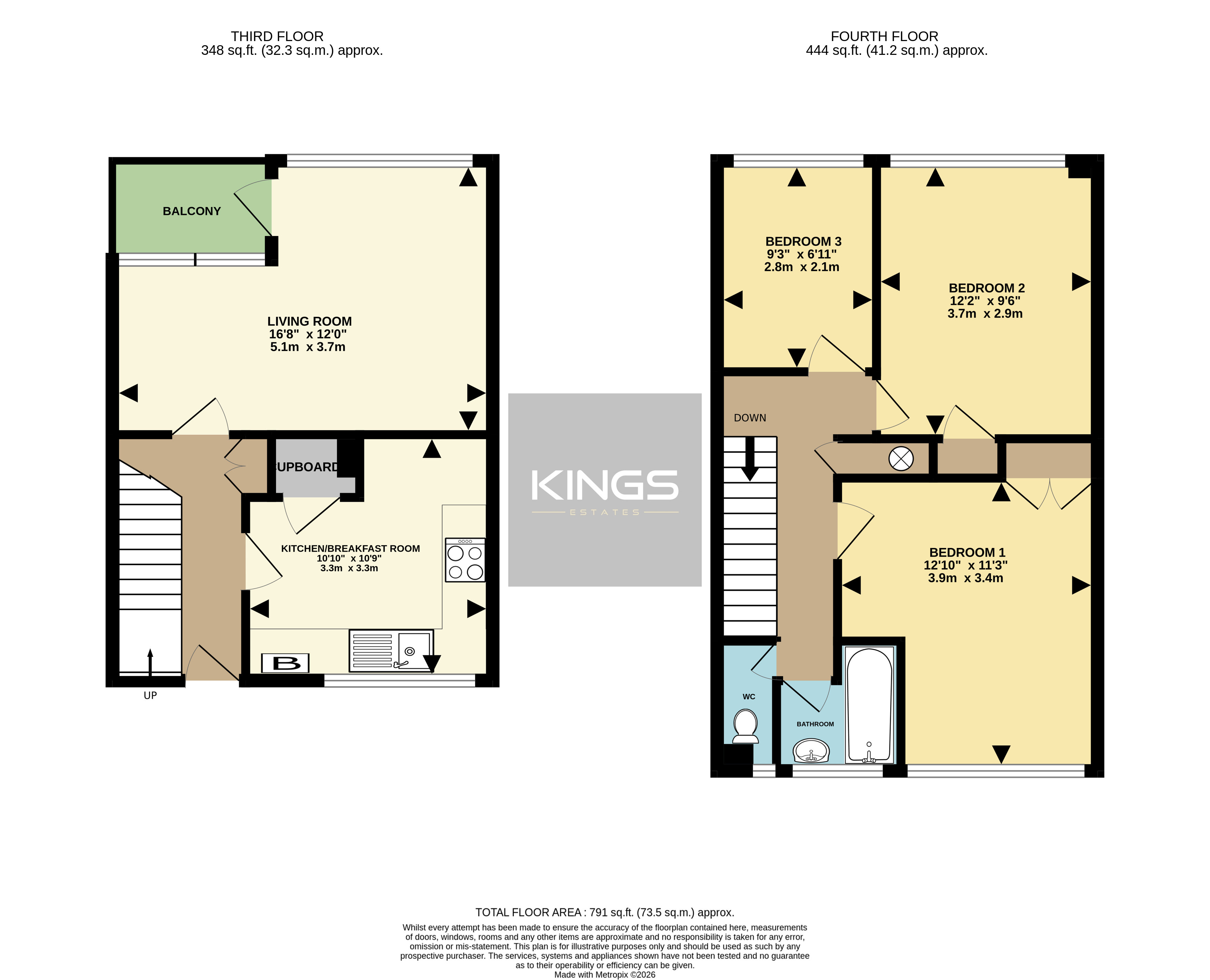 54, Walton Court, Woking floorplan