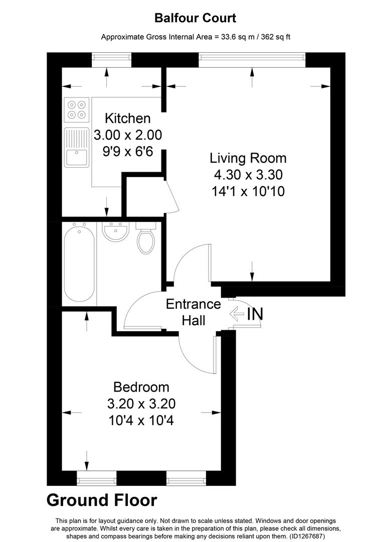 Flat 40, Balfour Court, Station Road, Harpenden floorplan