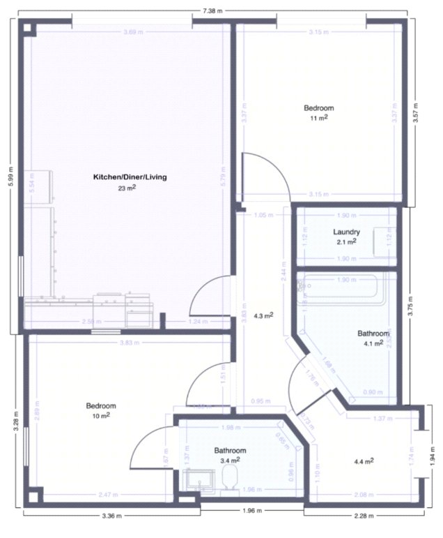 Apartment 18, Bridgford Place, 43, Rectory Road, Nottingham floorplan