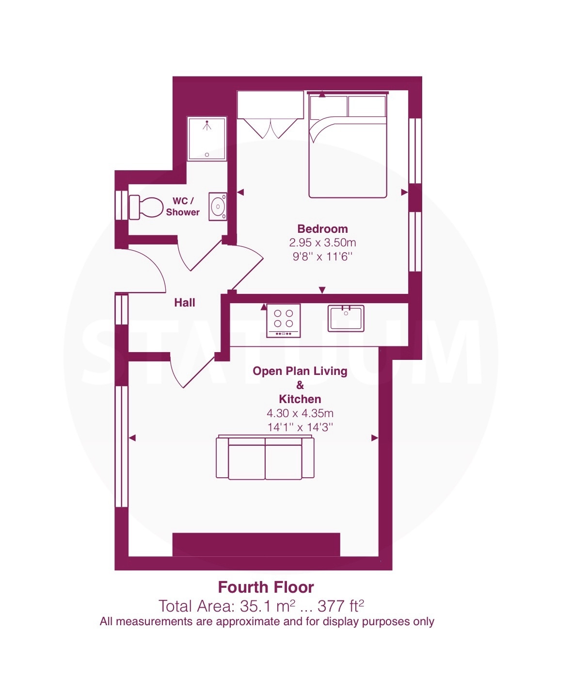 Flat 64 Edric House,, Page Street, London floorplan