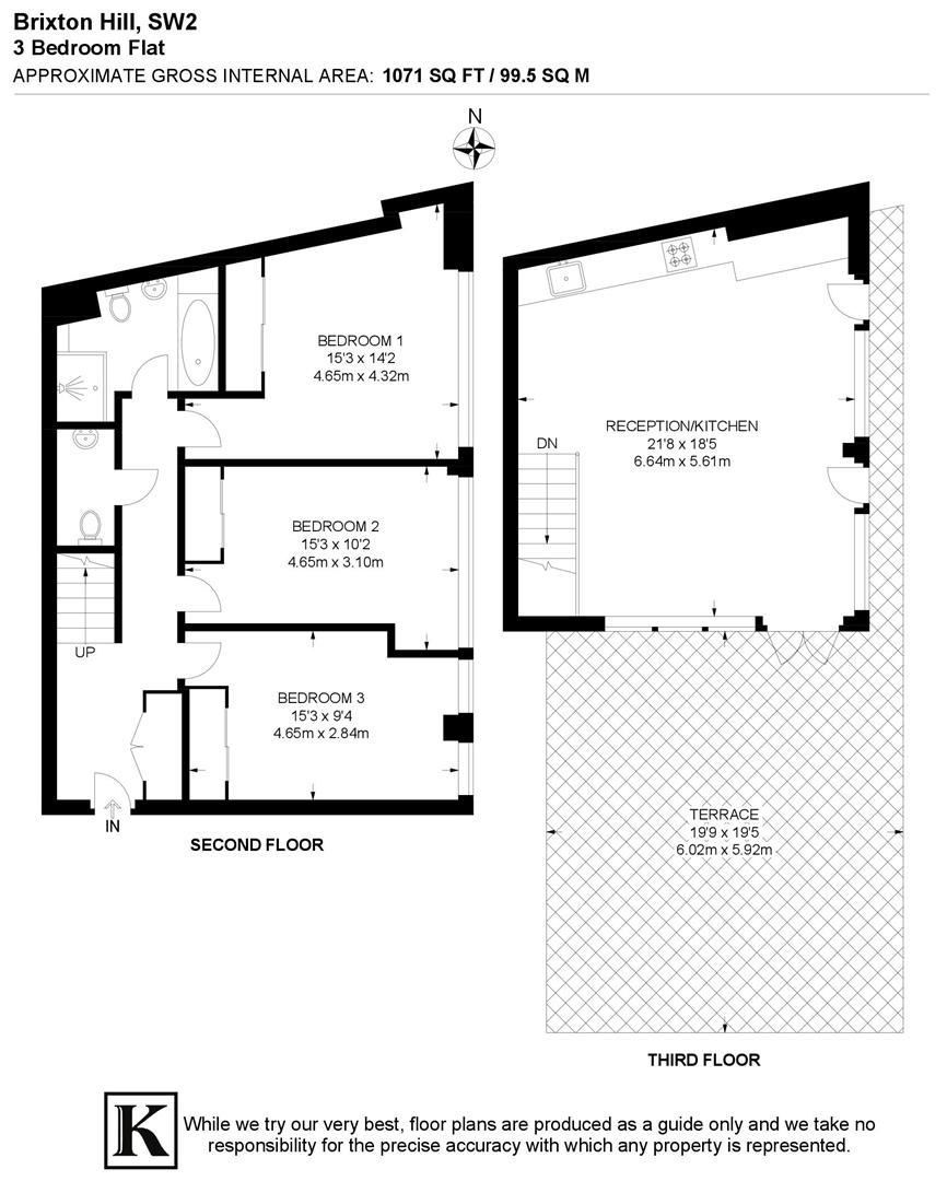 Flat 5, 116-120, Brixton Hill, London floorplan