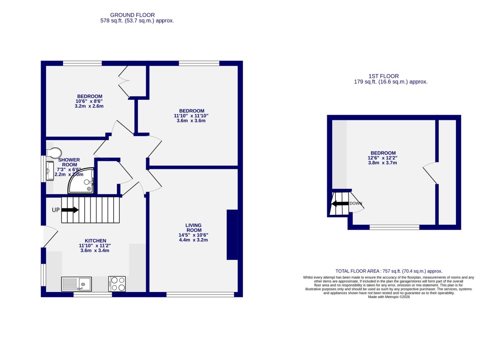 12, Rawcliffe Close, York floorplan