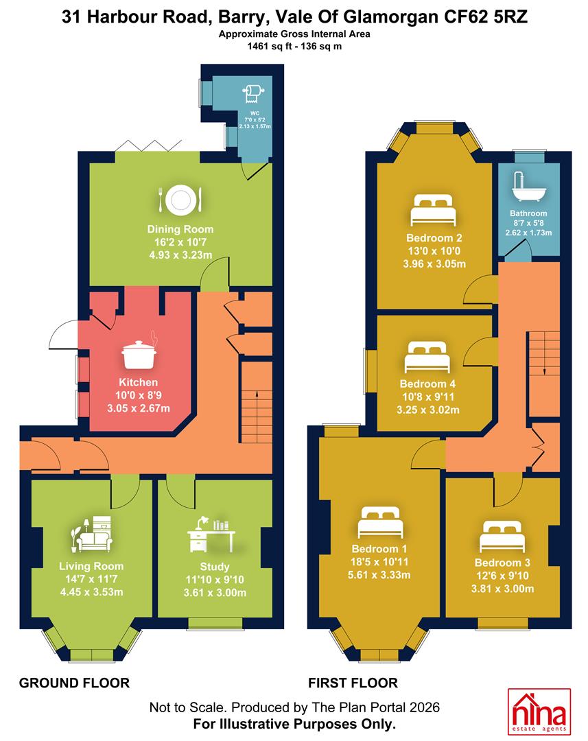 31, Harbour Road, Barry floorplan