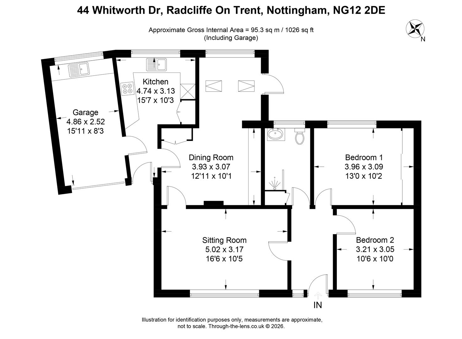 44, Whitworth Drive, Nottingham floorplan