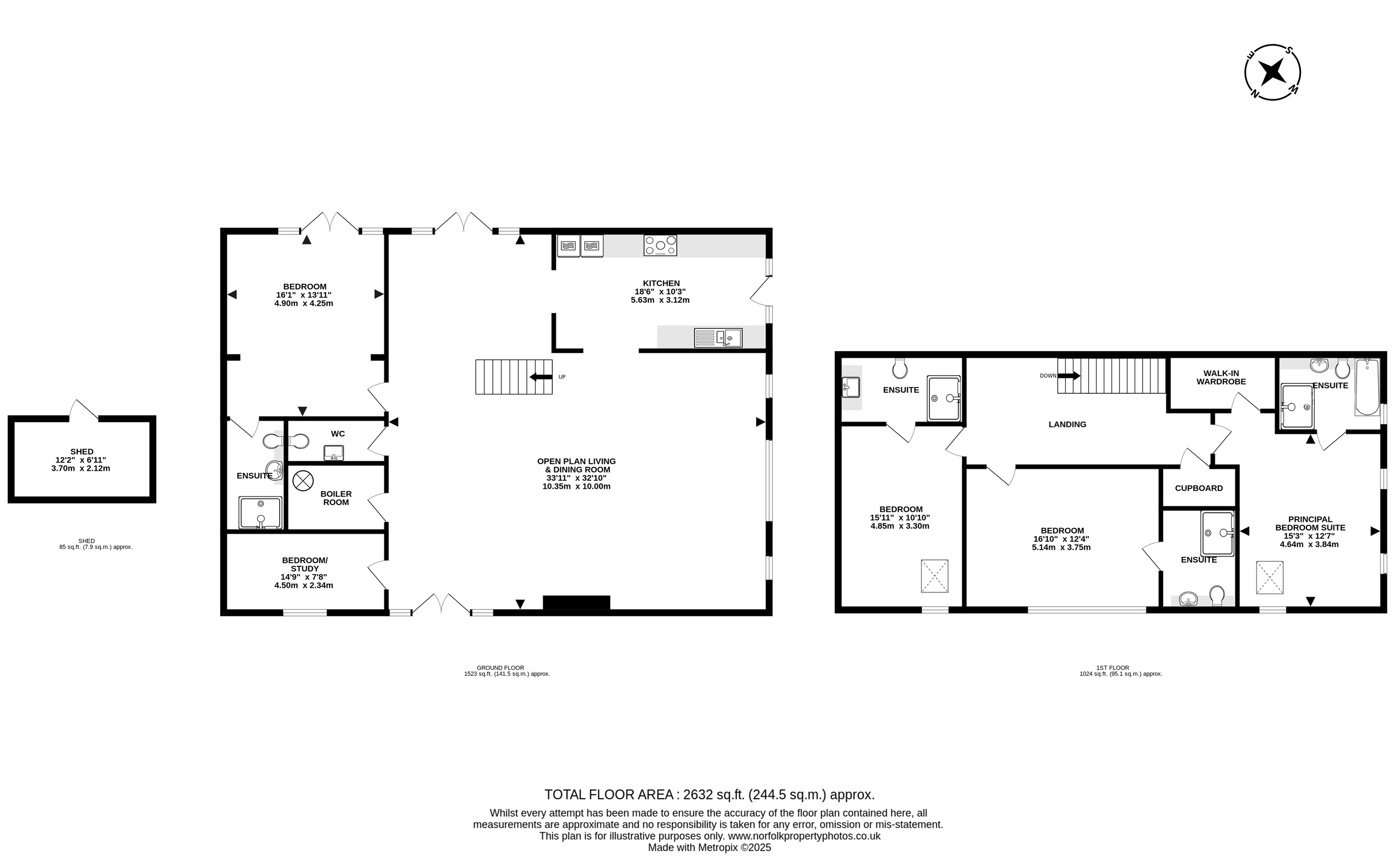 Pheasant Barn, Rackhams Corner, Corton floorplan