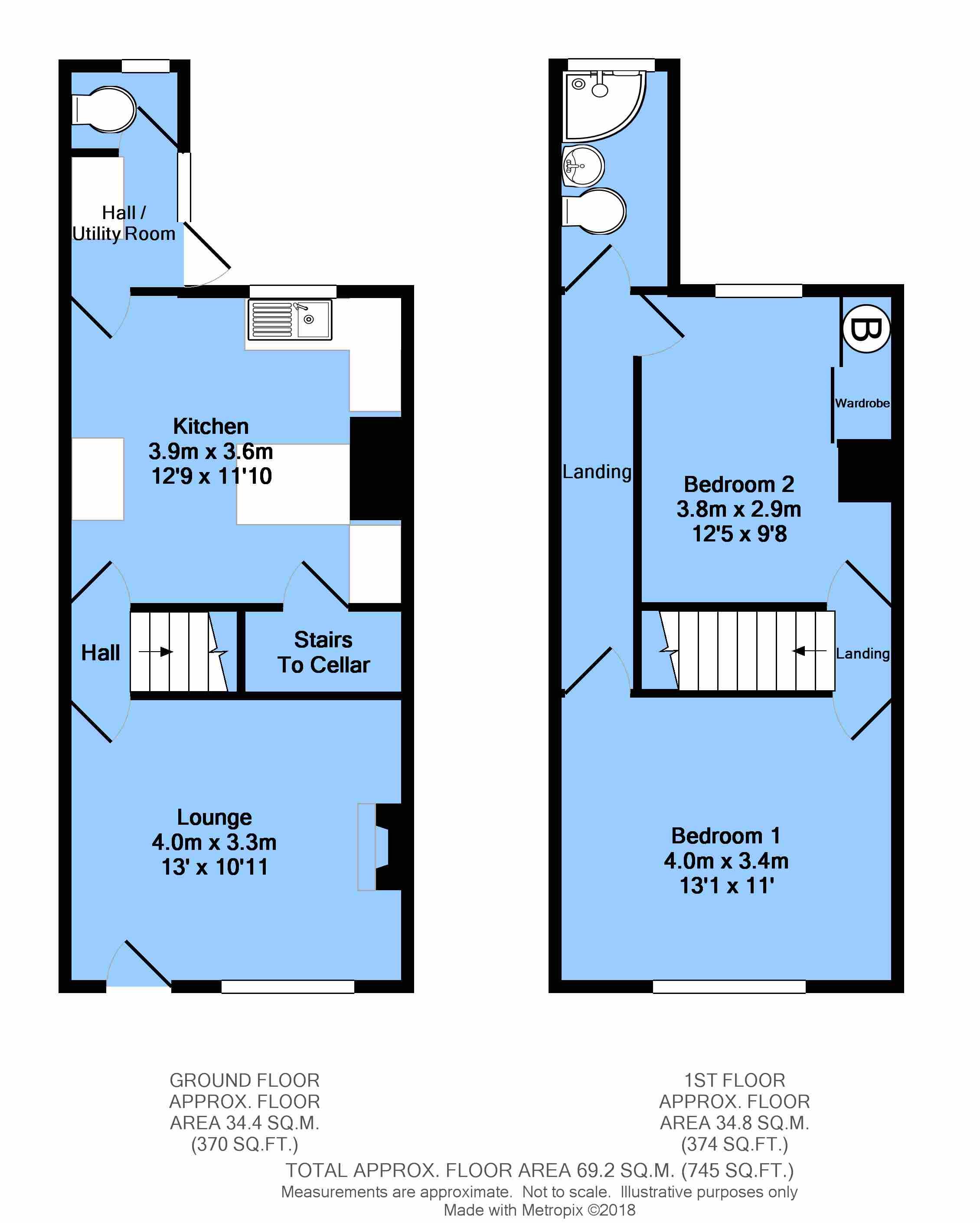 2 Bedrooms Semi-detached house for sale in Queen Street, Brimington, Chesterfield S43