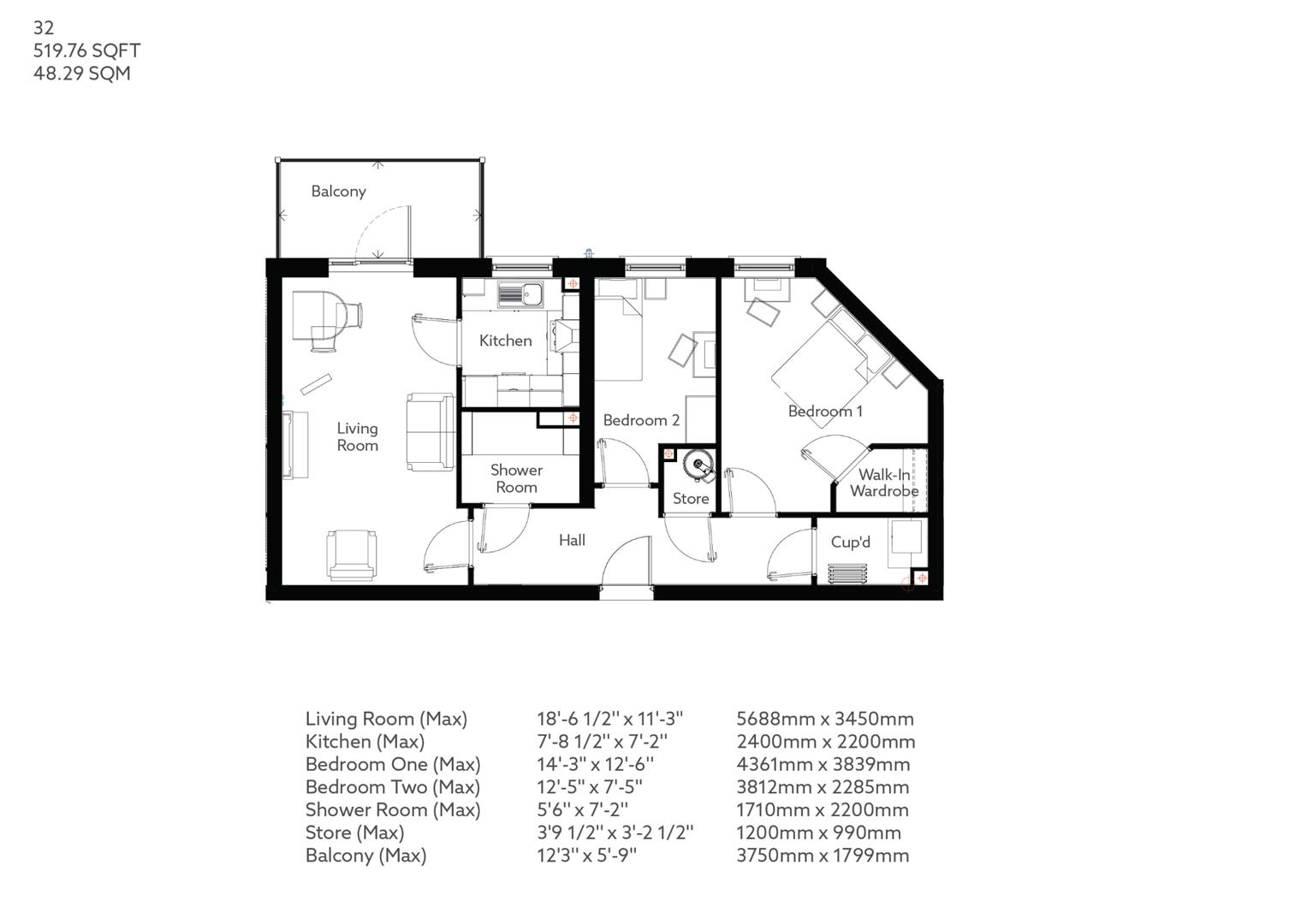 423143, Willand Road, Foxglove Place, Cullompton floorplan