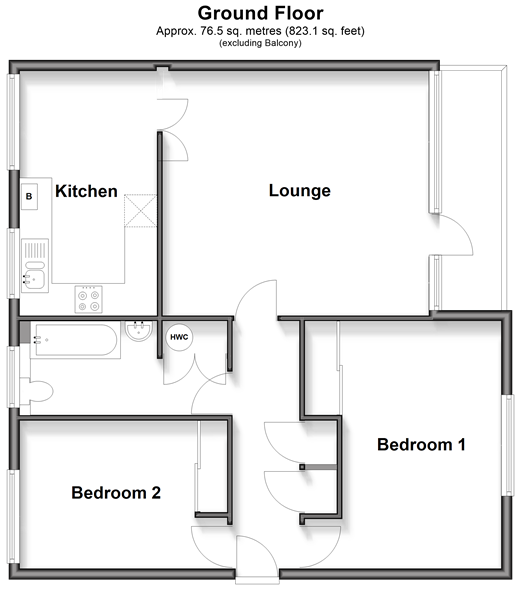 Basinghall Gardens, Sutton floorplan