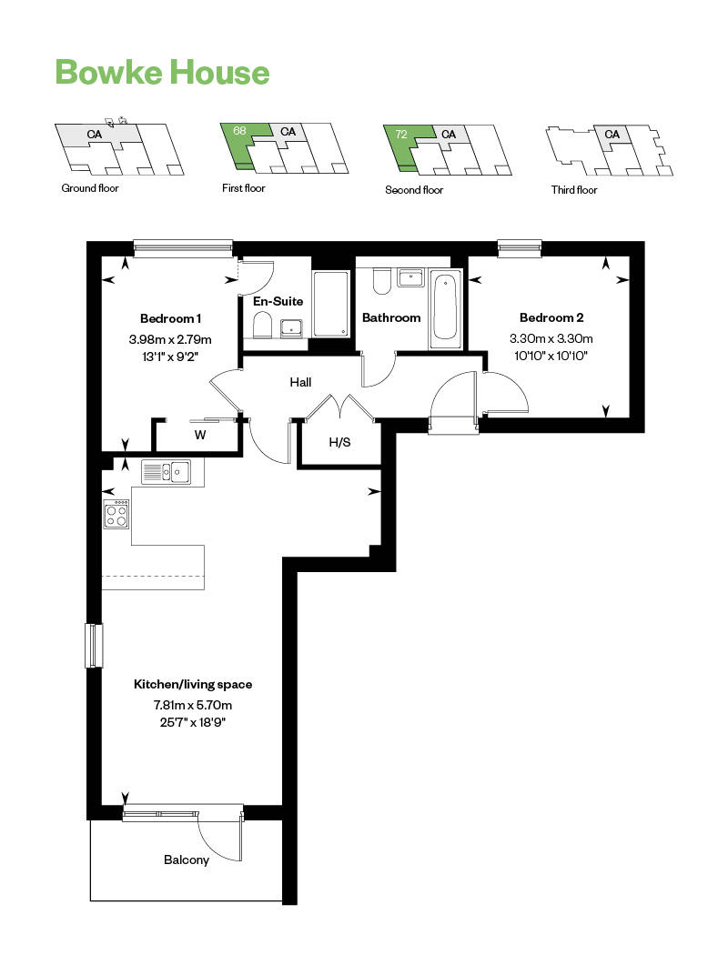 Plot 72 Bowke House,, Winchester Avenue, Hampshire floorplan