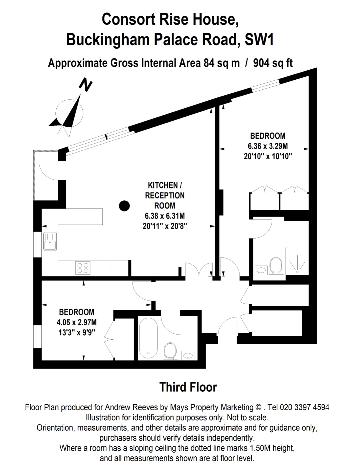 Apartment 23, Consort Rise House, 203 Buckingham Palace Road, London floorplan